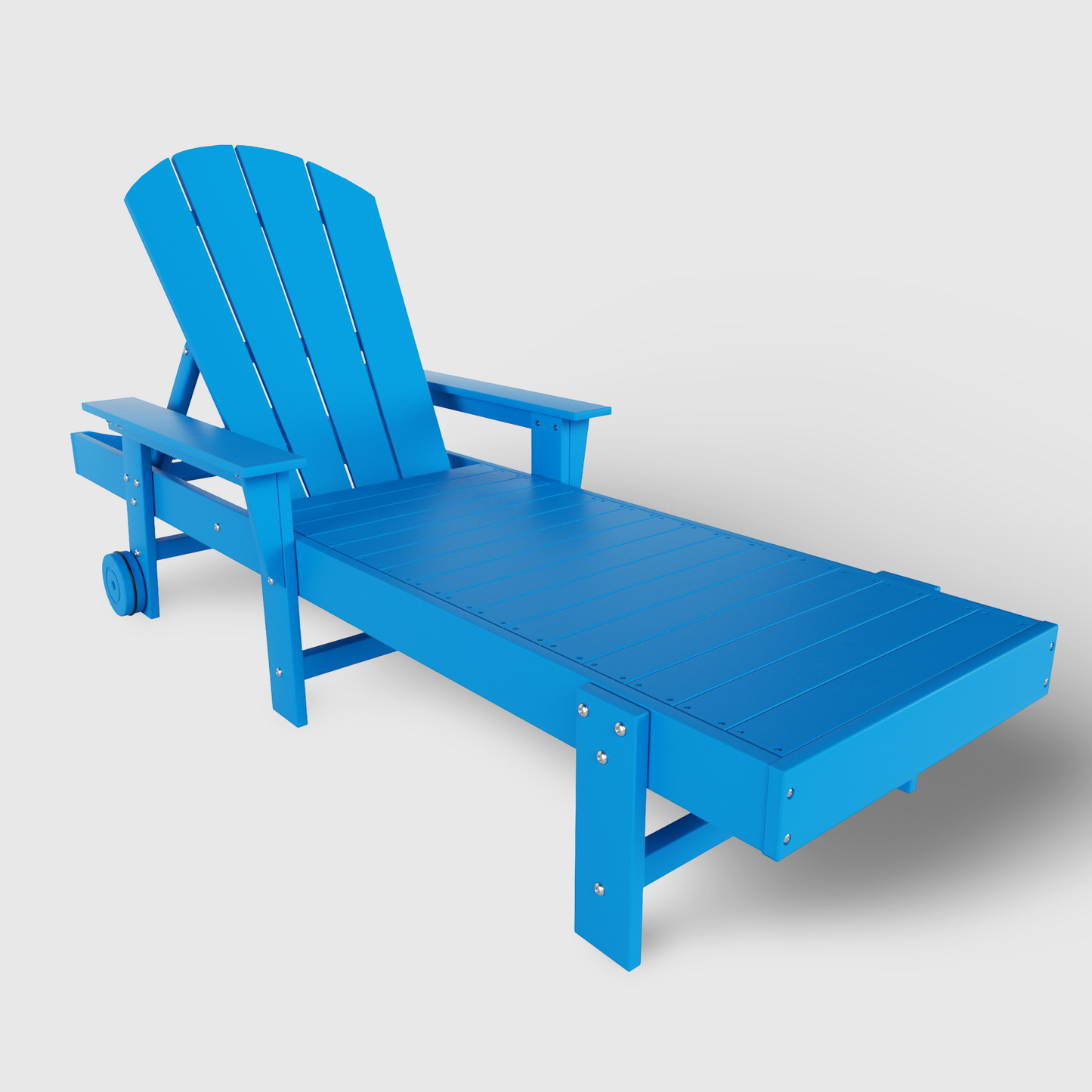 Chatham All-Weather Outdoor Adirondack Reclining Sun Lounger With Arms Rests & Wheels