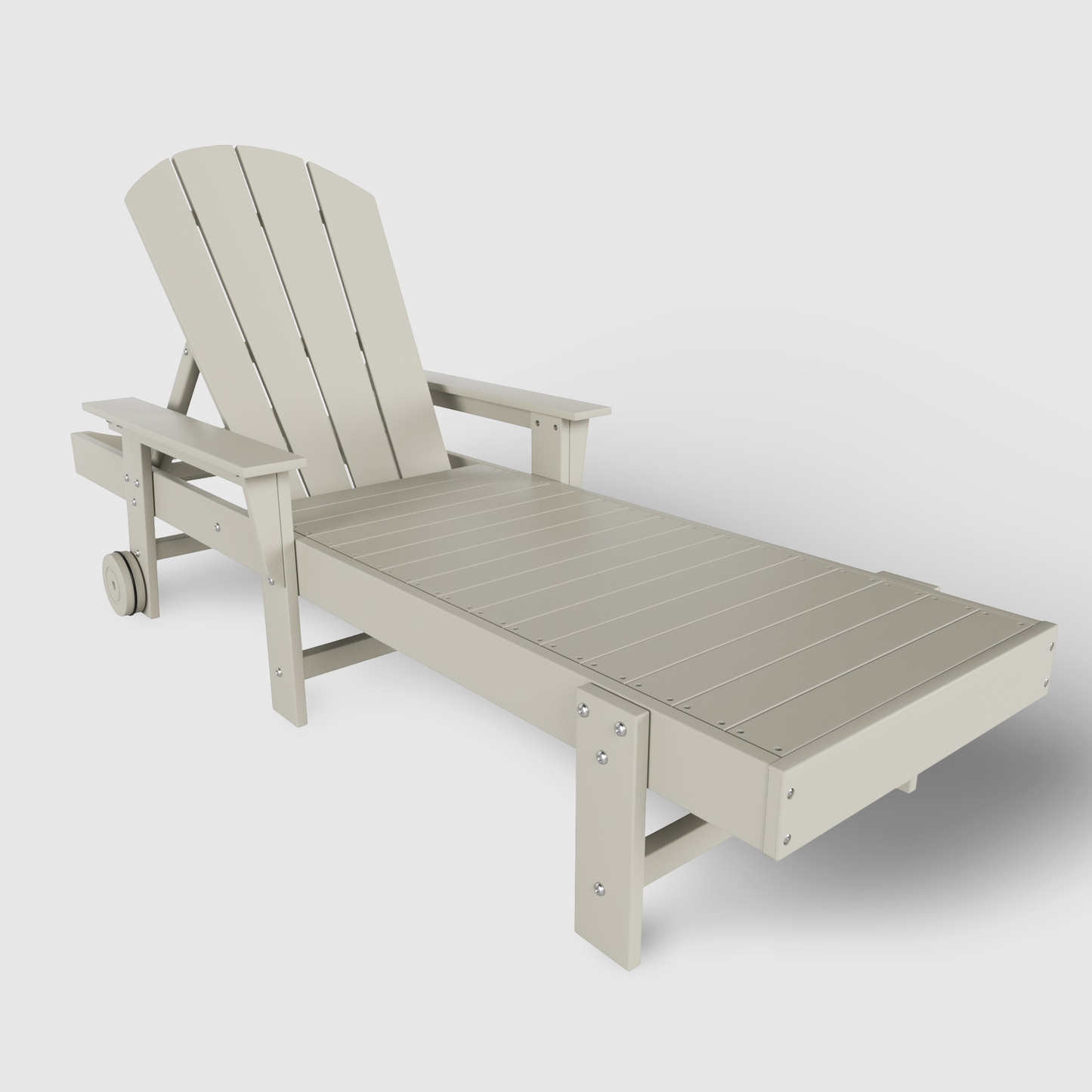 Chatham All-Weather Outdoor Adirondack Reclining Sun Lounger With Arms Rests & Wheels