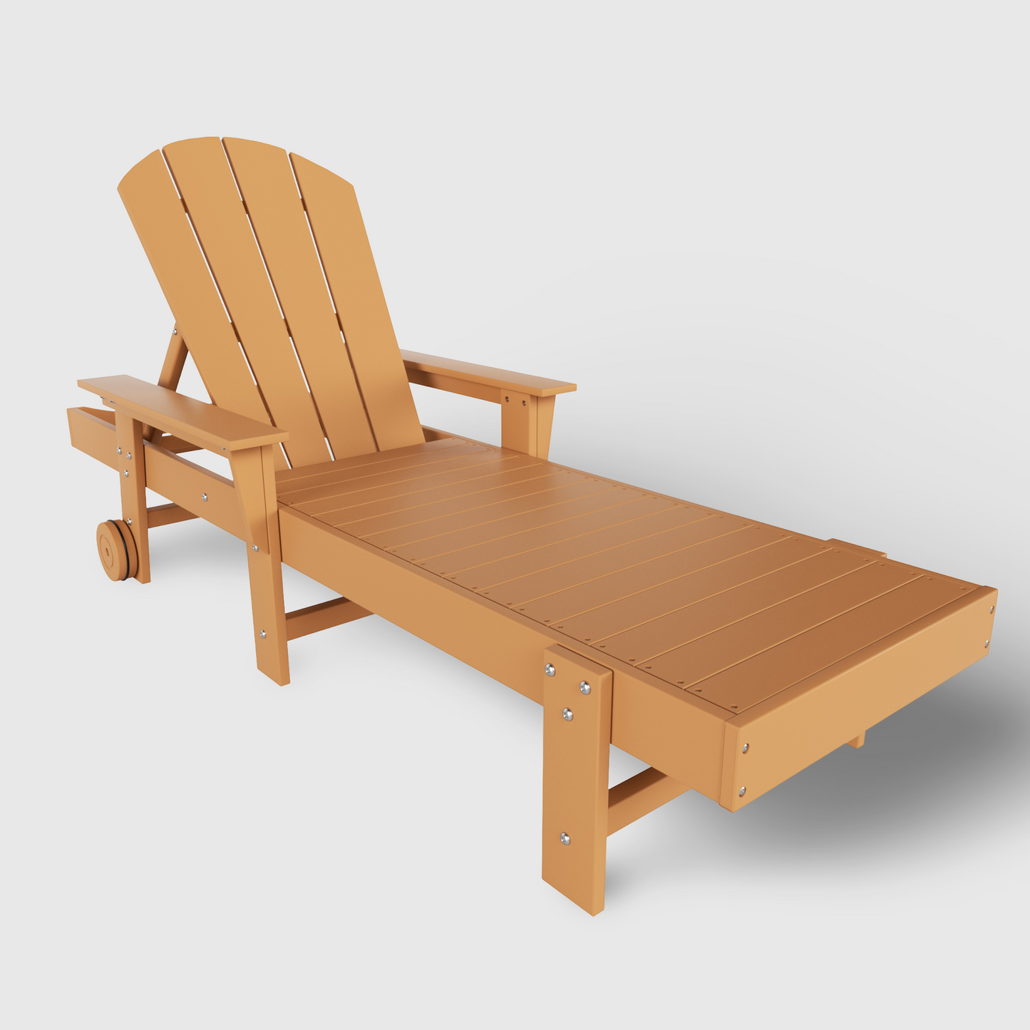 Chatham All-Weather Outdoor Adirondack Reclining Sun Lounger With Arms Rests & Wheels