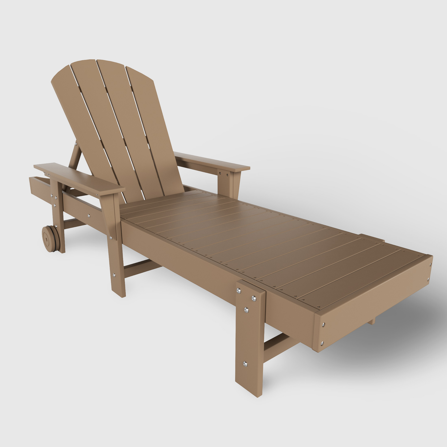 Chatham All-Weather Outdoor Adirondack Reclining Sun Lounger With Arms Rests & Wheels
