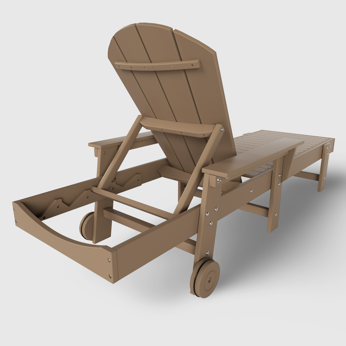 Chatham All-Weather Outdoor Adirondack Reclining Sun Lounger With Arms Rests & Wheels