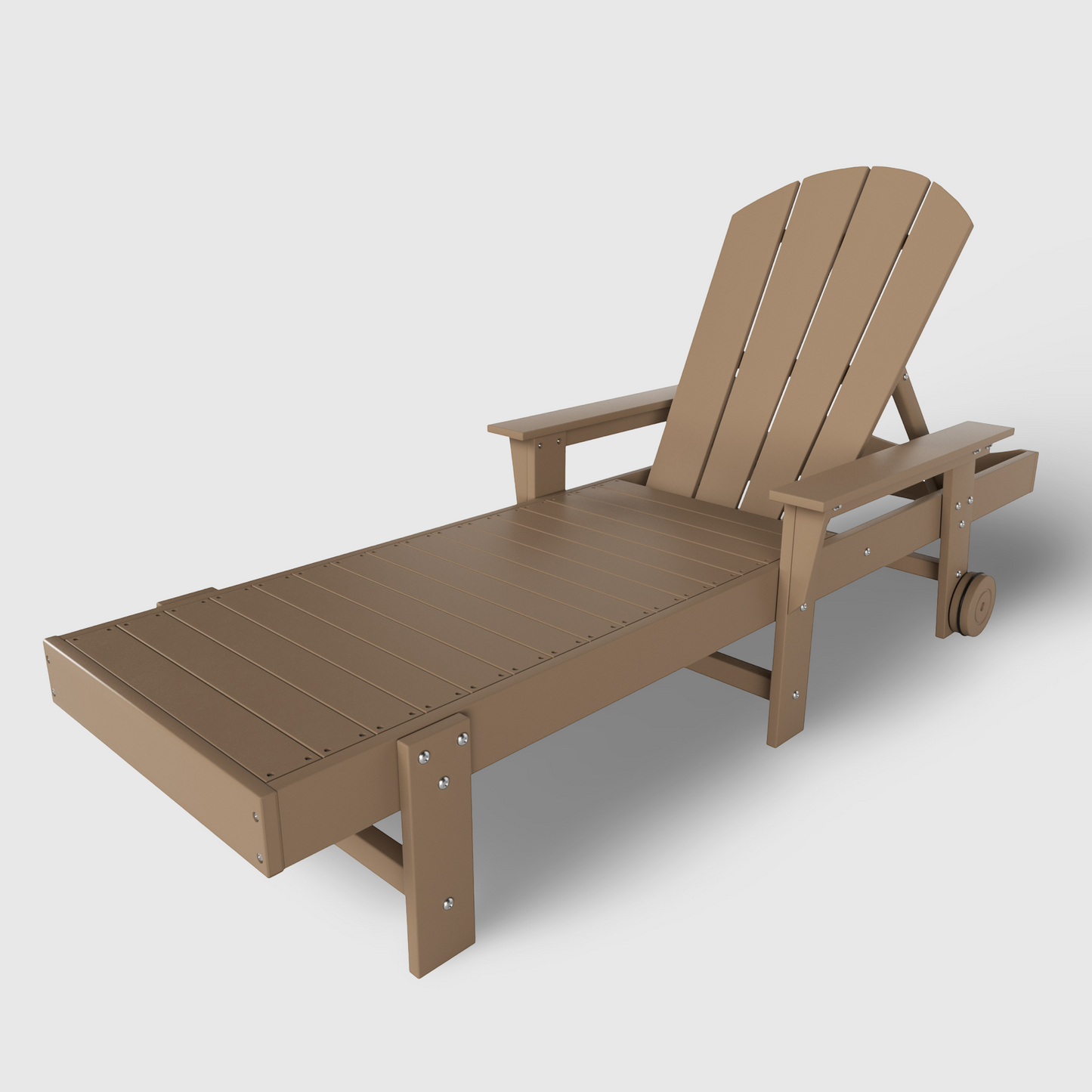 Chatham All-Weather Outdoor Adirondack Reclining Sun Lounger With Arms Rests & Wheels
