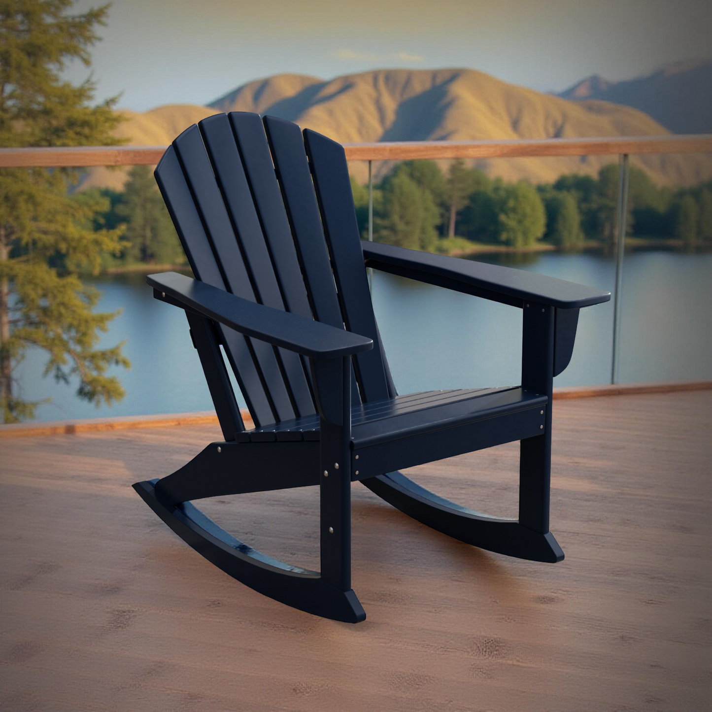 Westport All-Weather Outdoor Rocking Adirondack Chair