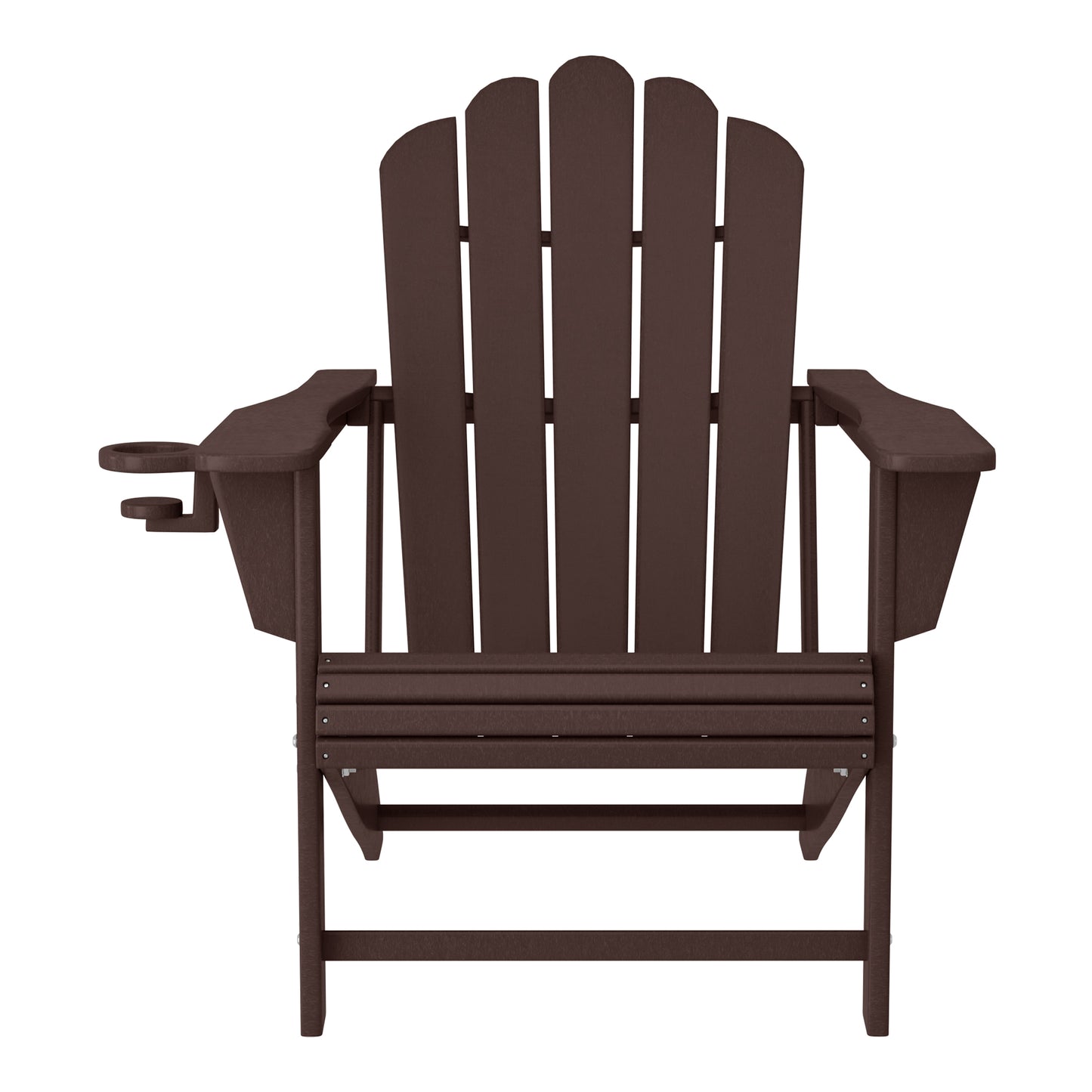 Tahoe All-Weather Outdoor Poly Adirondack Chair with Retractable Cup Holder