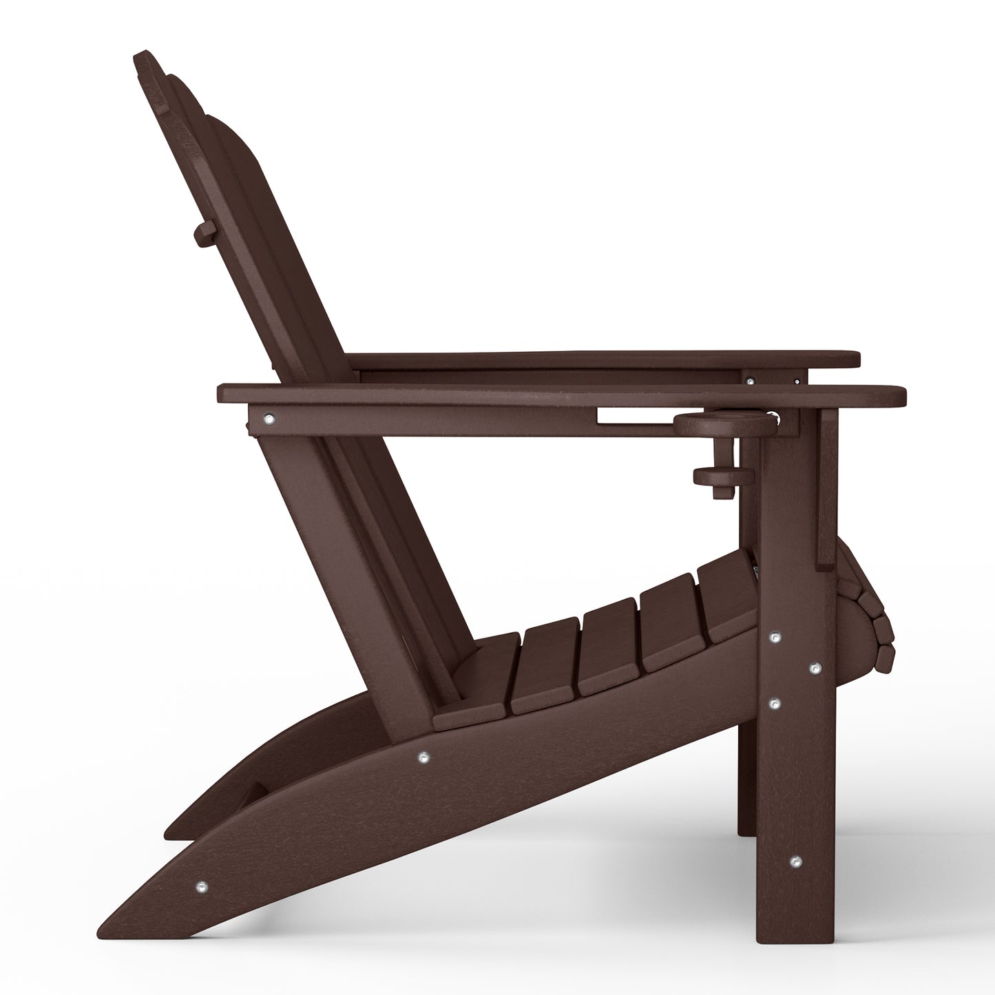 Tahoe All-Weather Outdoor Poly Adirondack Chair with Retractable Cup Holder