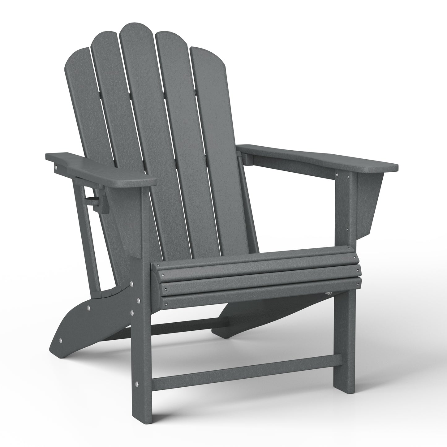 Tahoe All-Weather Outdoor Poly Adirondack Chair with Retractable Cup Holder