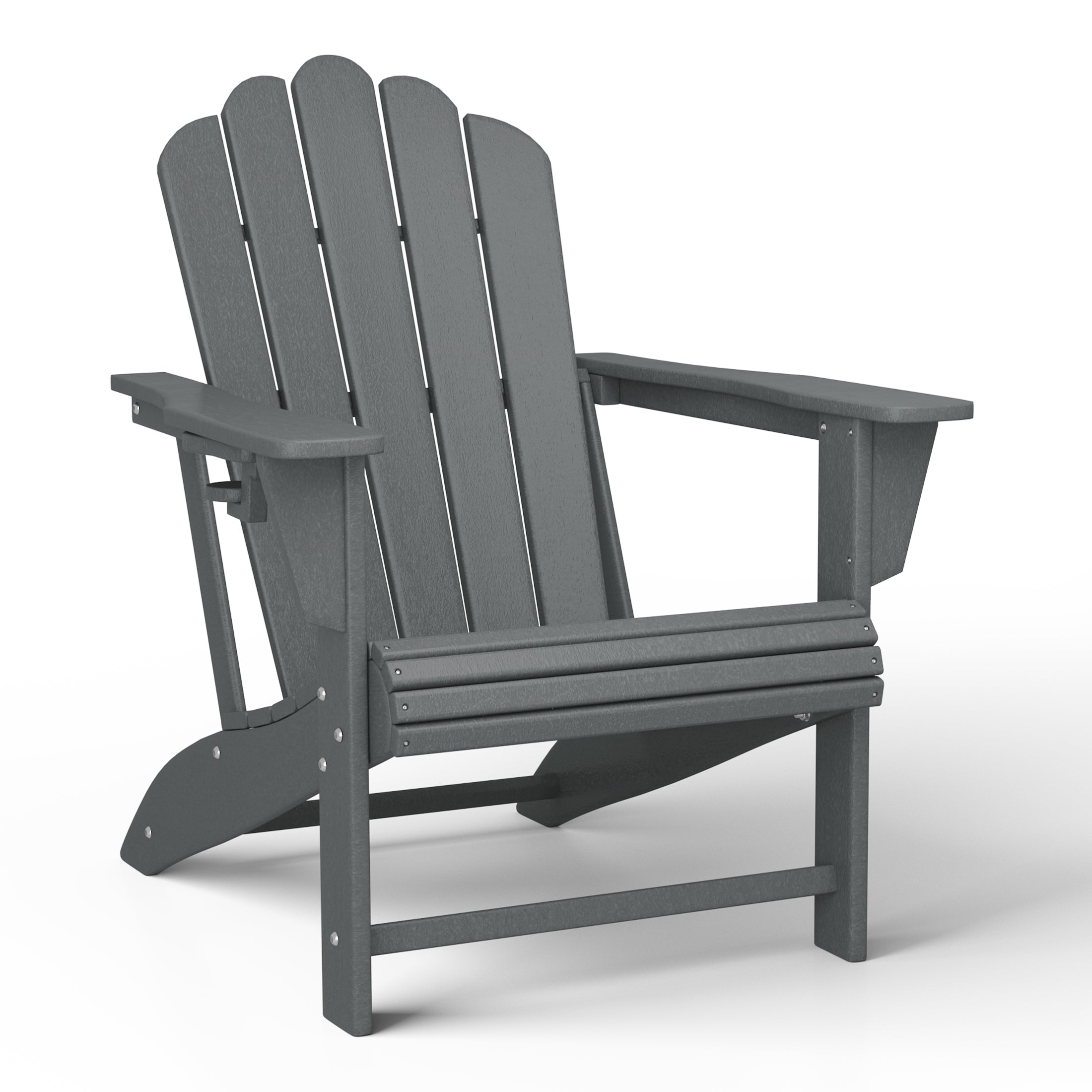 Tahoe All-Weather Outdoor Poly Adirondack Chair with Retractable Cup Holder
