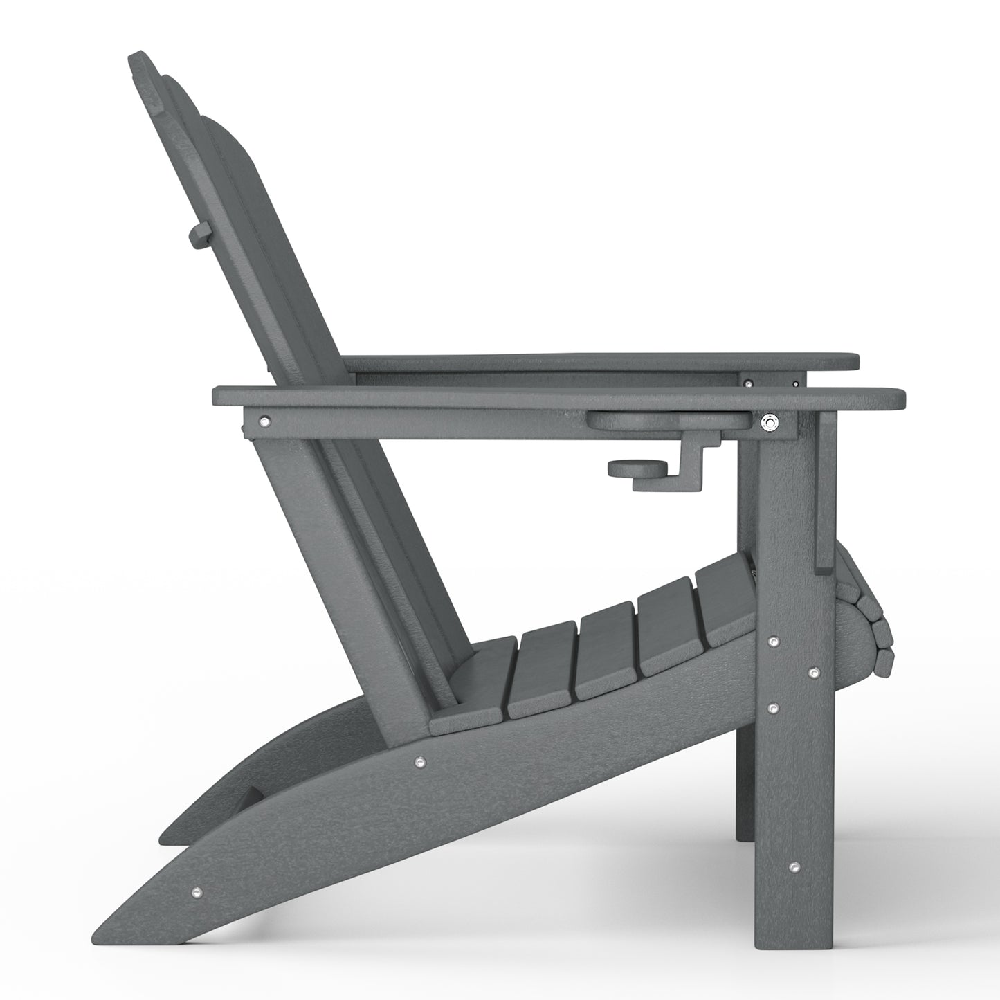 Tahoe All-Weather Outdoor Poly Adirondack Chair with Retractable Cup Holder