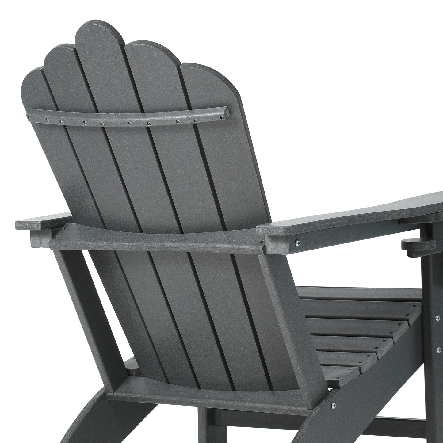 Tahoe All-Weather Outdoor Poly Adirondack Chair with Retractable Cup Holder