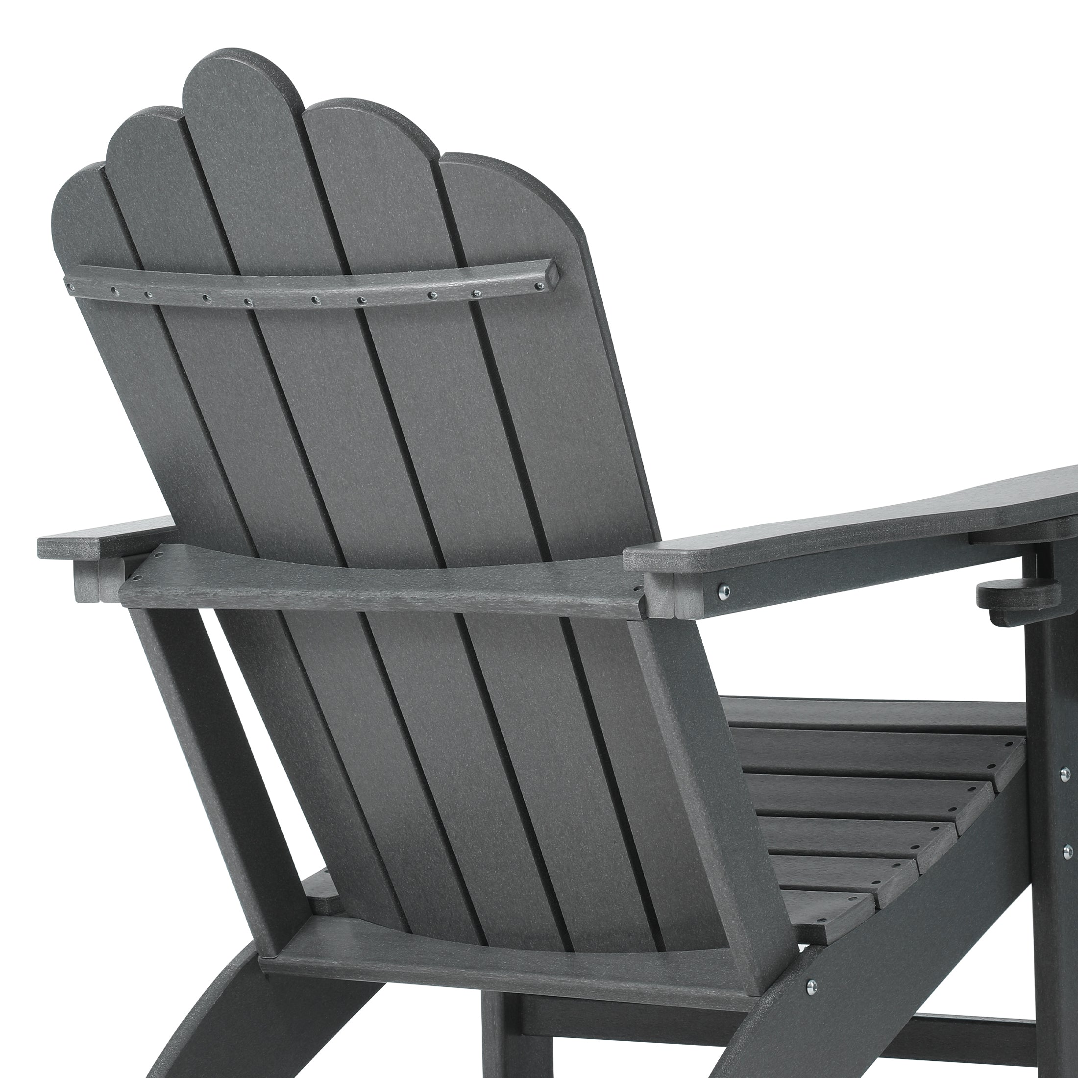 Tahoe All-Weather Outdoor Poly Adirondack Chair with Retractable Cup Holder