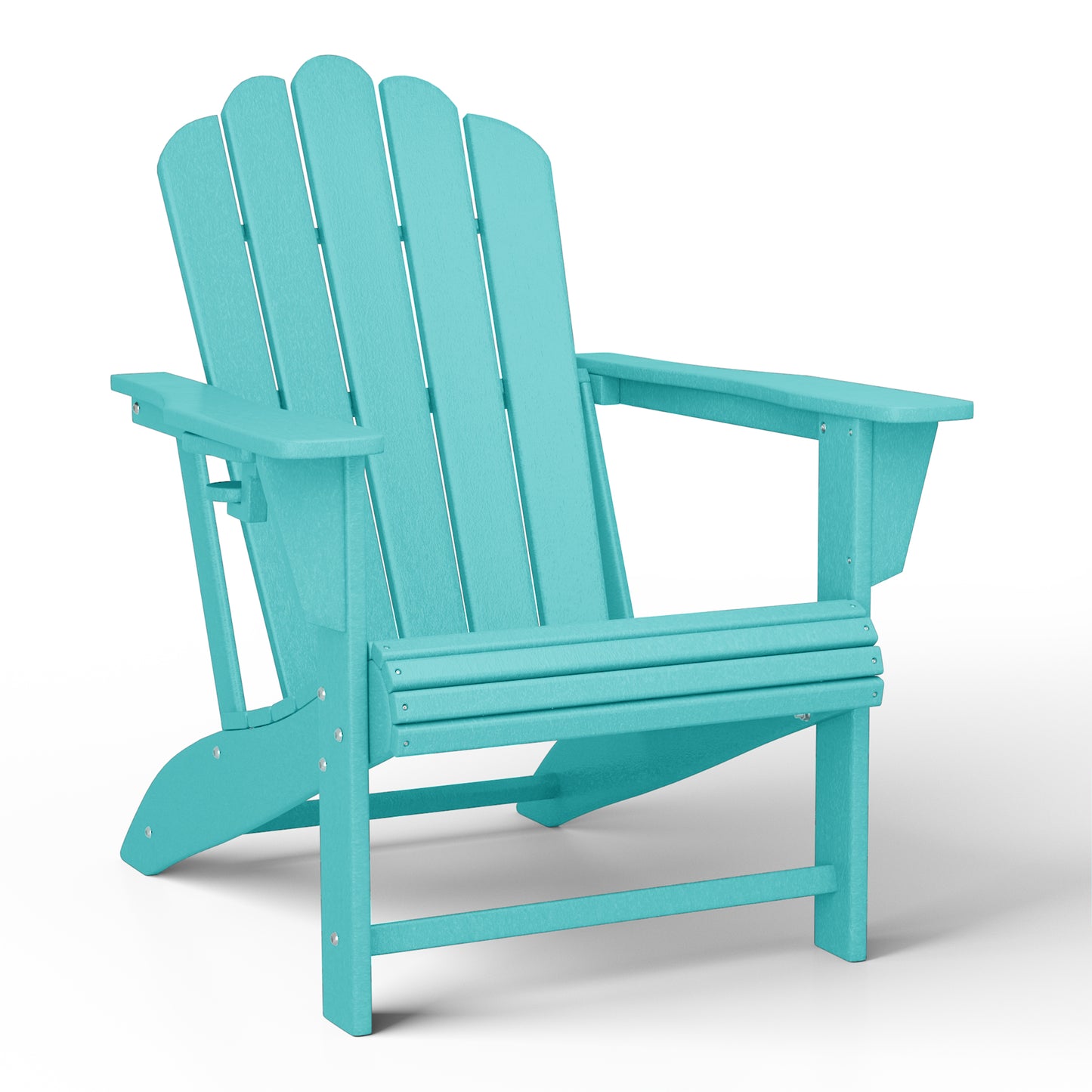 Tahoe All-Weather Outdoor Poly Adirondack Chair with Retractable Cup Holder