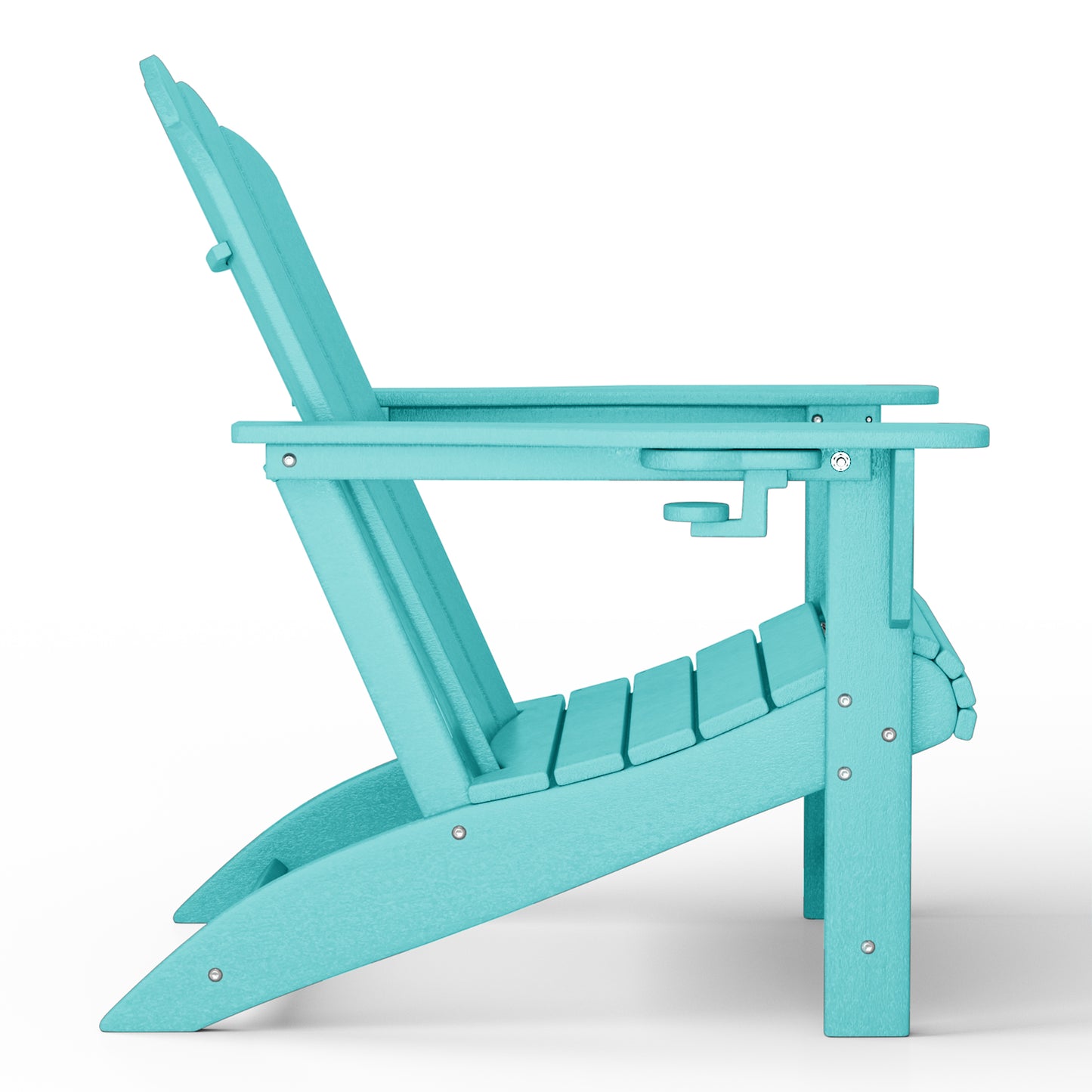 Tahoe All-Weather Outdoor Poly Adirondack Chair with Retractable Cup Holder