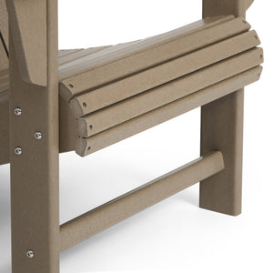 Tahoe All-Weather Outdoor Poly Adirondack Chair with Retractable Cup Holder