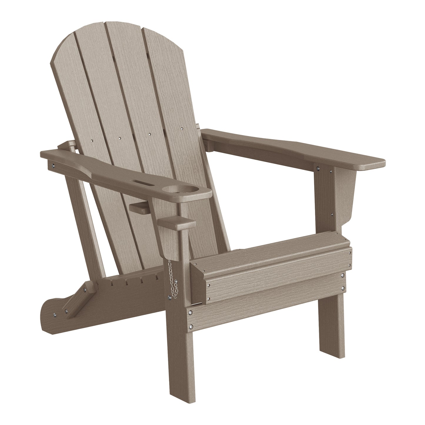 Chatham All-Weather Outdoor Folding Adirondack Chair with Cup Holder