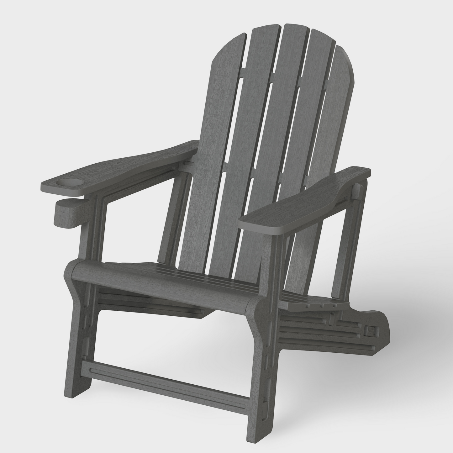 Snap'n Lock Adirondack Chair with Cupholder (No Tools or Hardware)