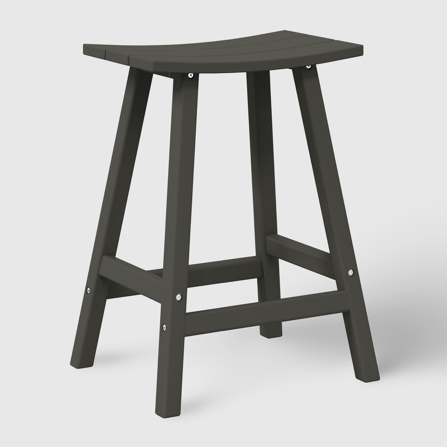 POLYTRENDS™ Stockholm All-Weather Outdoor Saddle Counter Stool (24" Height)