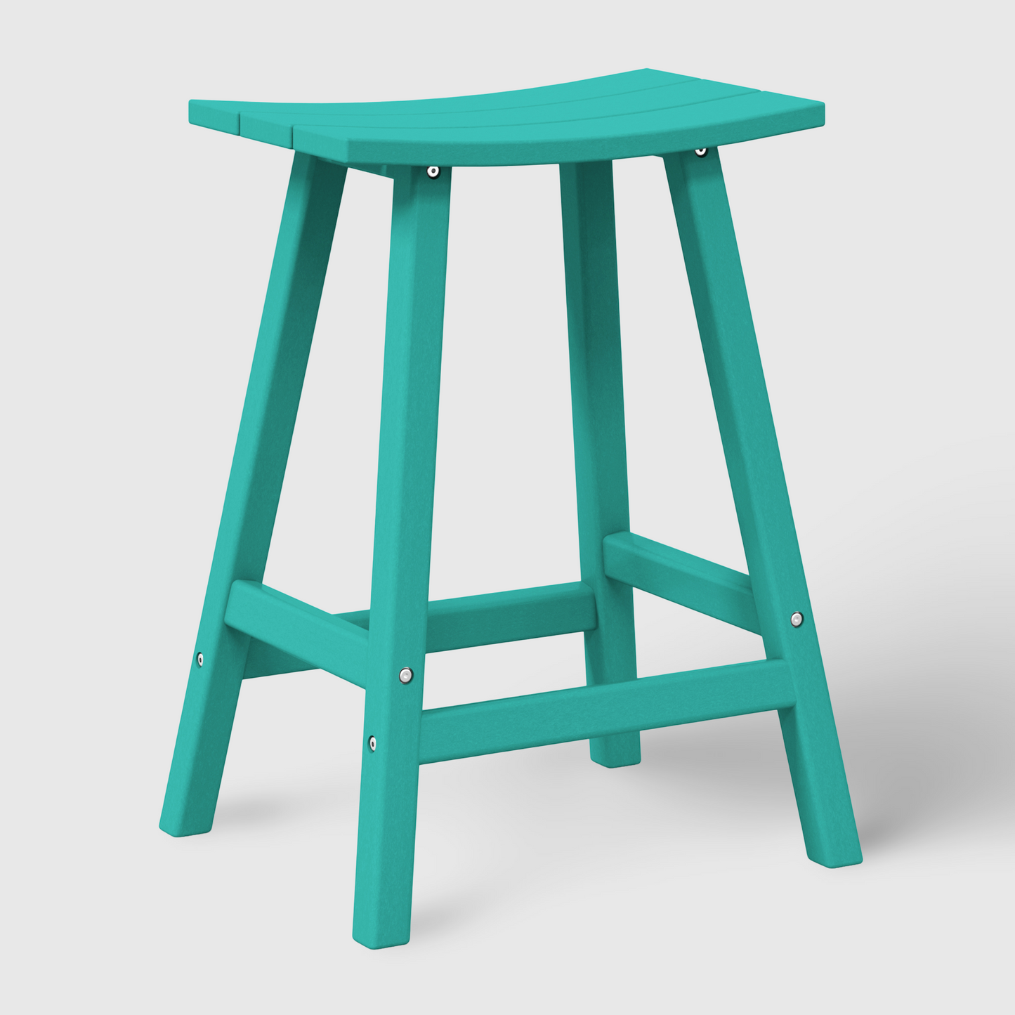 POLYTRENDS™ Stockholm All-Weather Outdoor Saddle Counter Stool (24" Height)