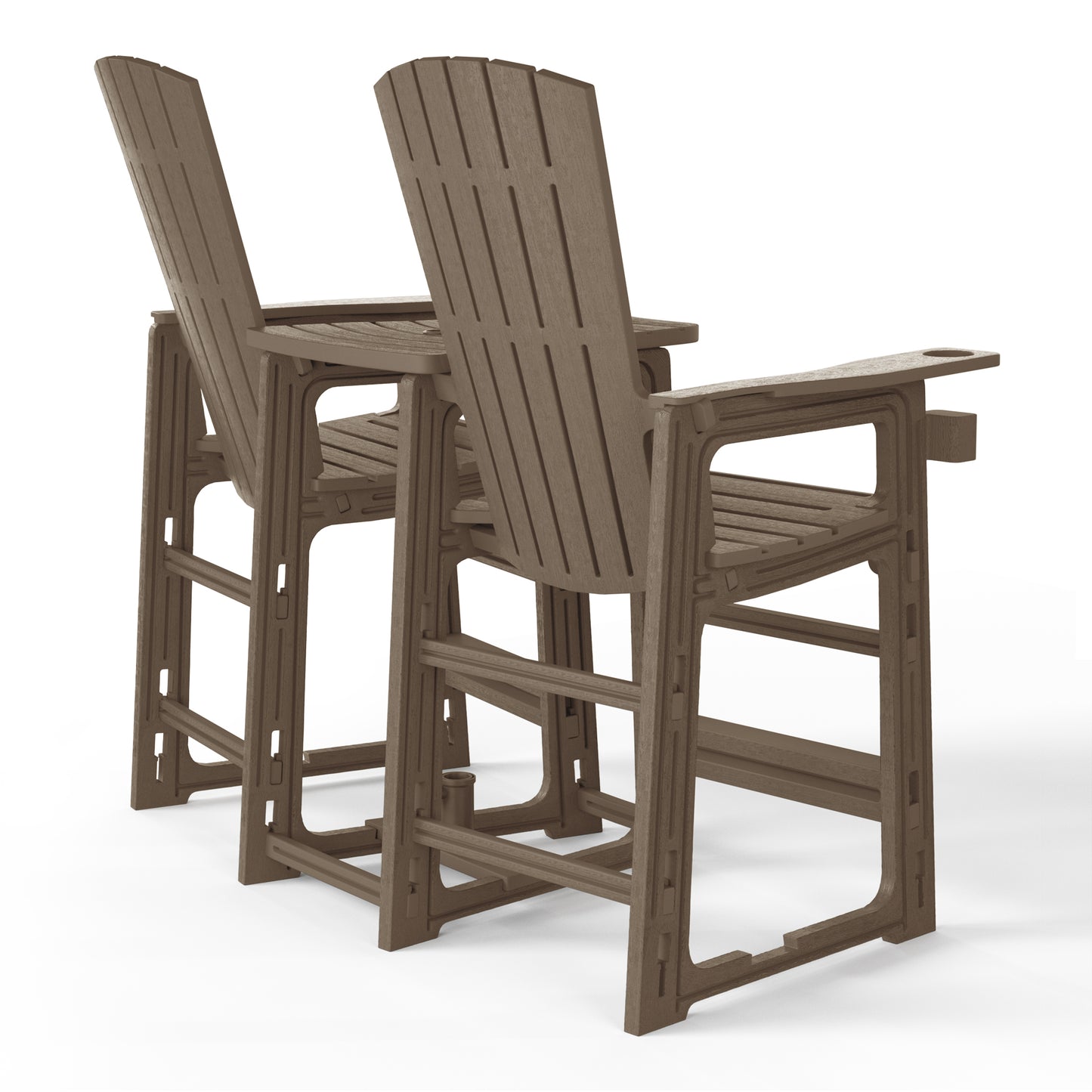 Snap’n Lock Adirondack Balcony Two-Chair Set with Connecting Wedge Table (No Tools or Hardware Required)