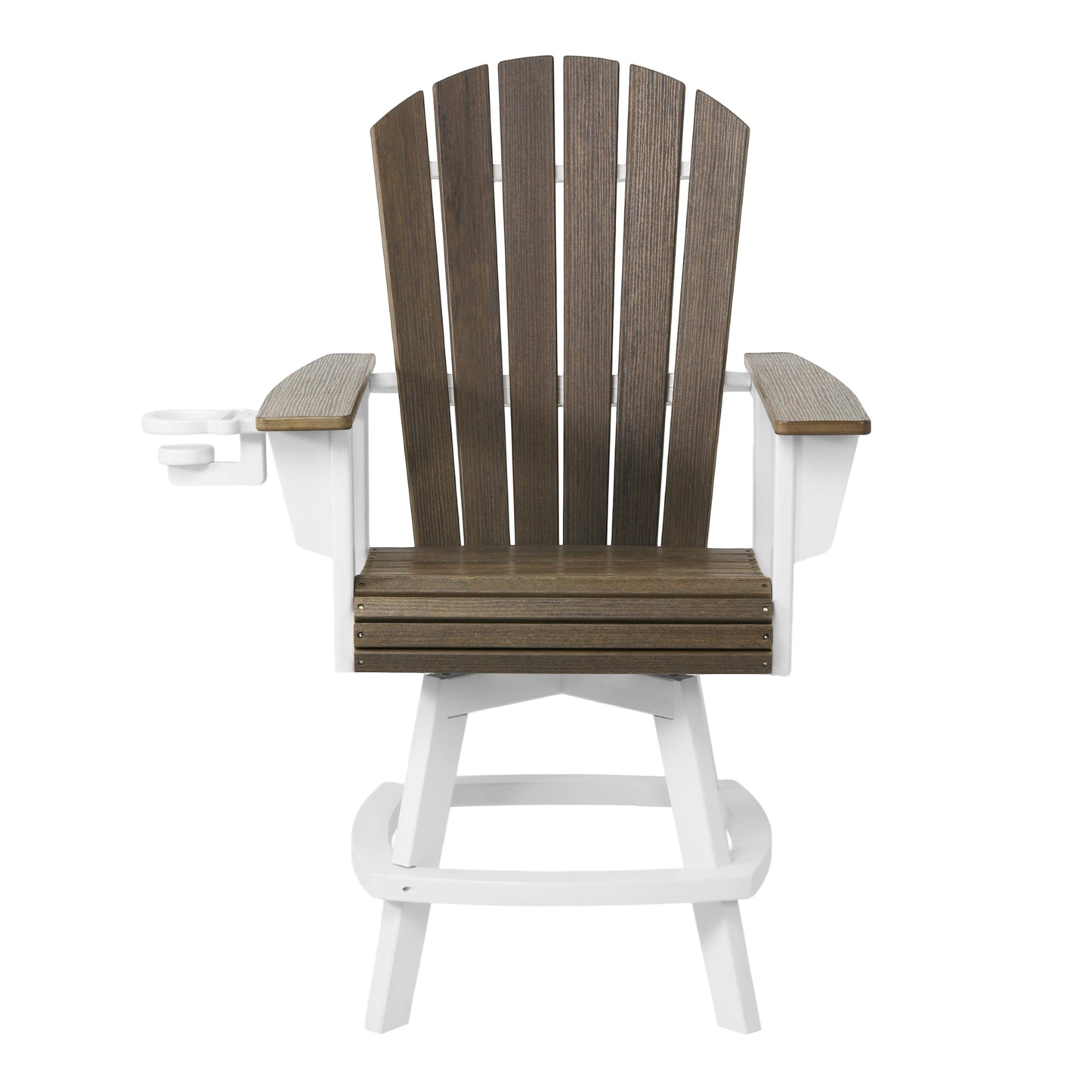 Heritage Ridge Adirondack Swivel Counter Chair With Cup Holder