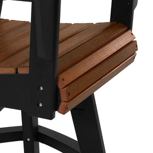 Heritage Ridge Adirondack Swivel Counter Chair With Cup Holder