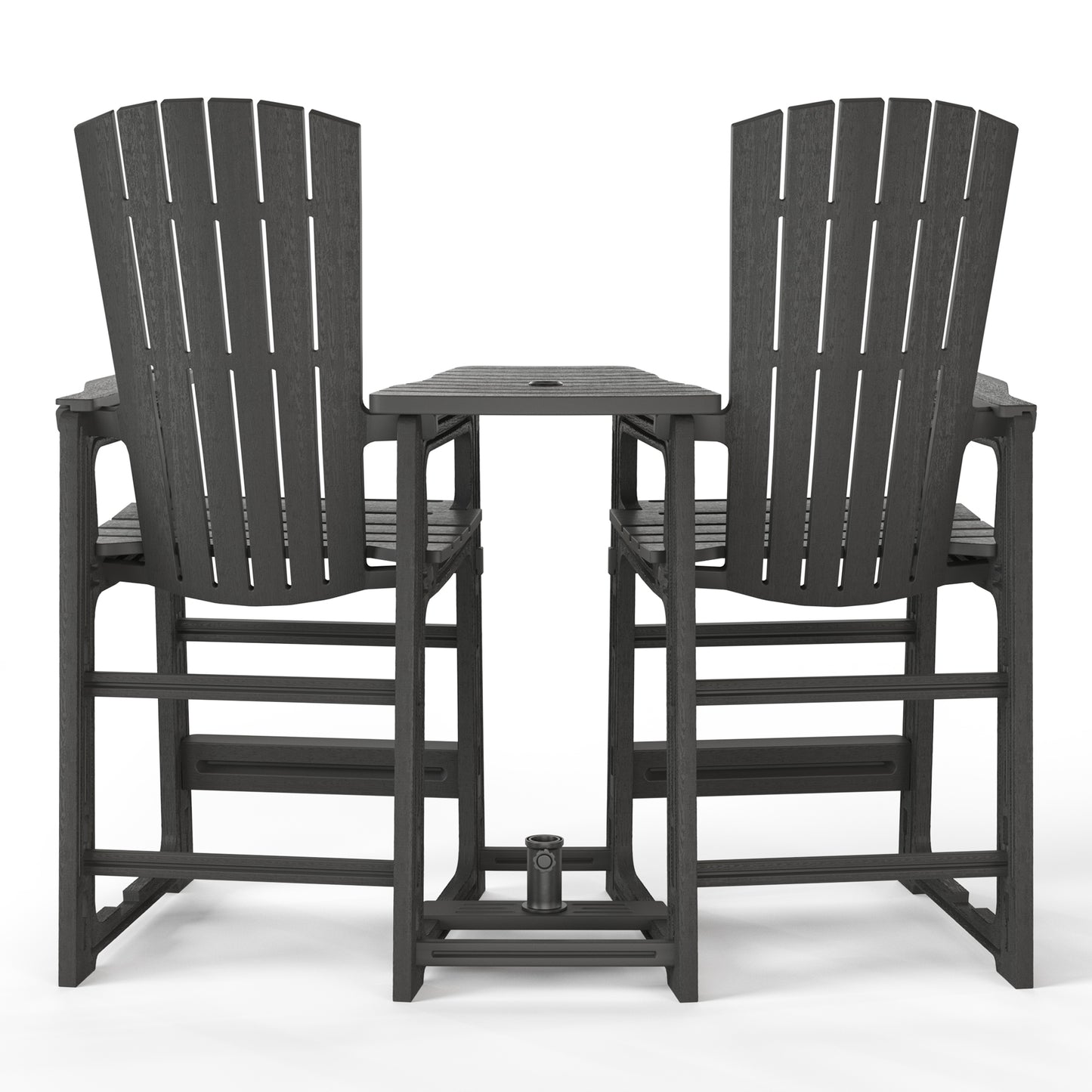 Snap’n Lock Adirondack Balcony Two-Chair Set with Connecting Wedge Table (No Tools or Hardware Required)