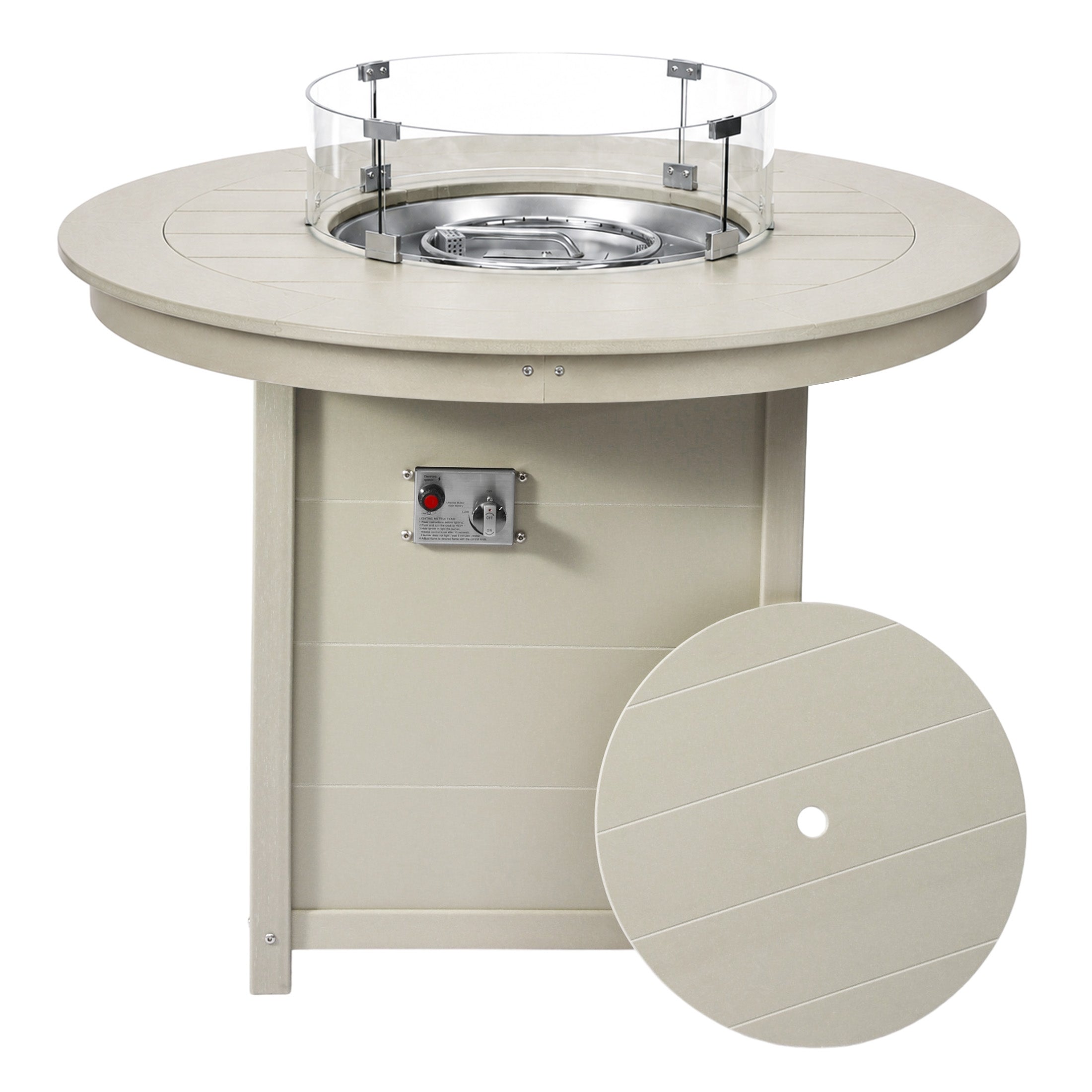 Sedona Round 47" Counter Fire Pit Table Top