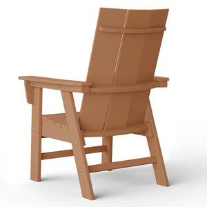 Malibu Modern All-Weather Outdoor Contoured Adirondack Dining Chair