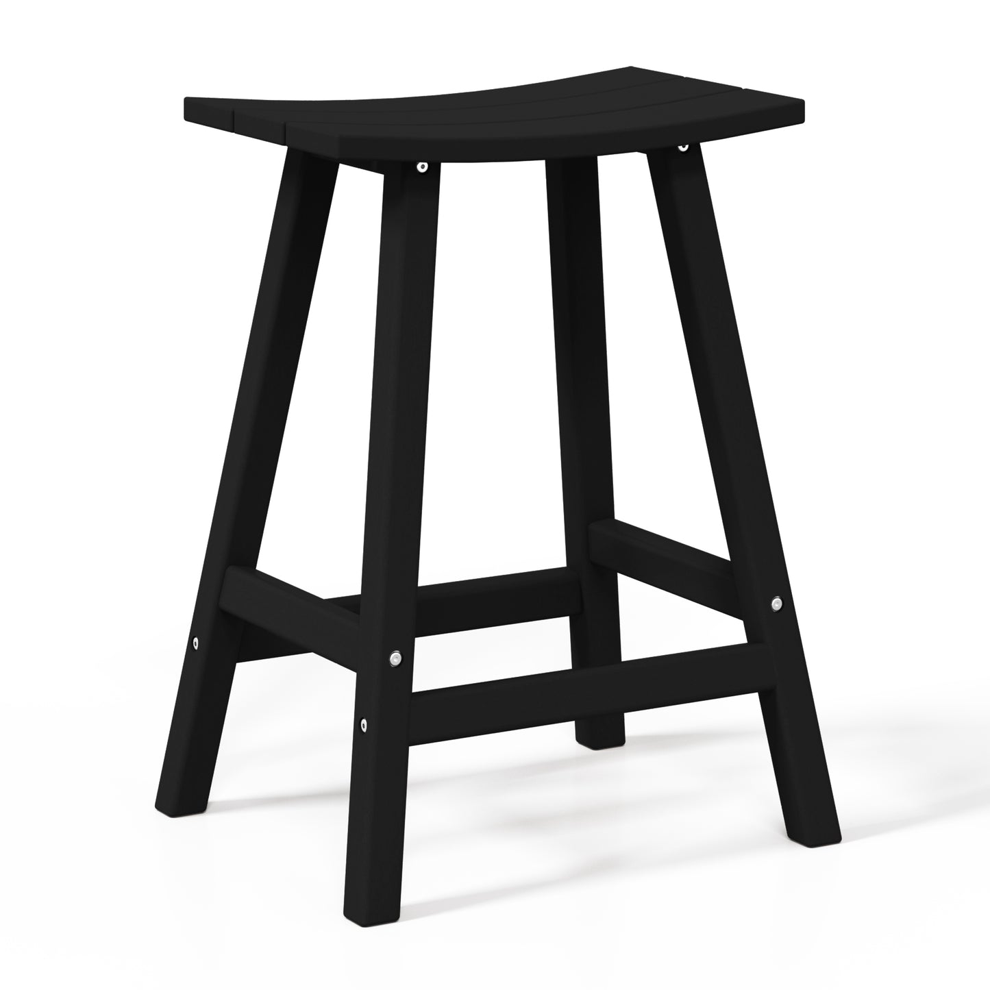 Stockholm All-Weather Outdoor Saddle Counter Stool (24" Height)