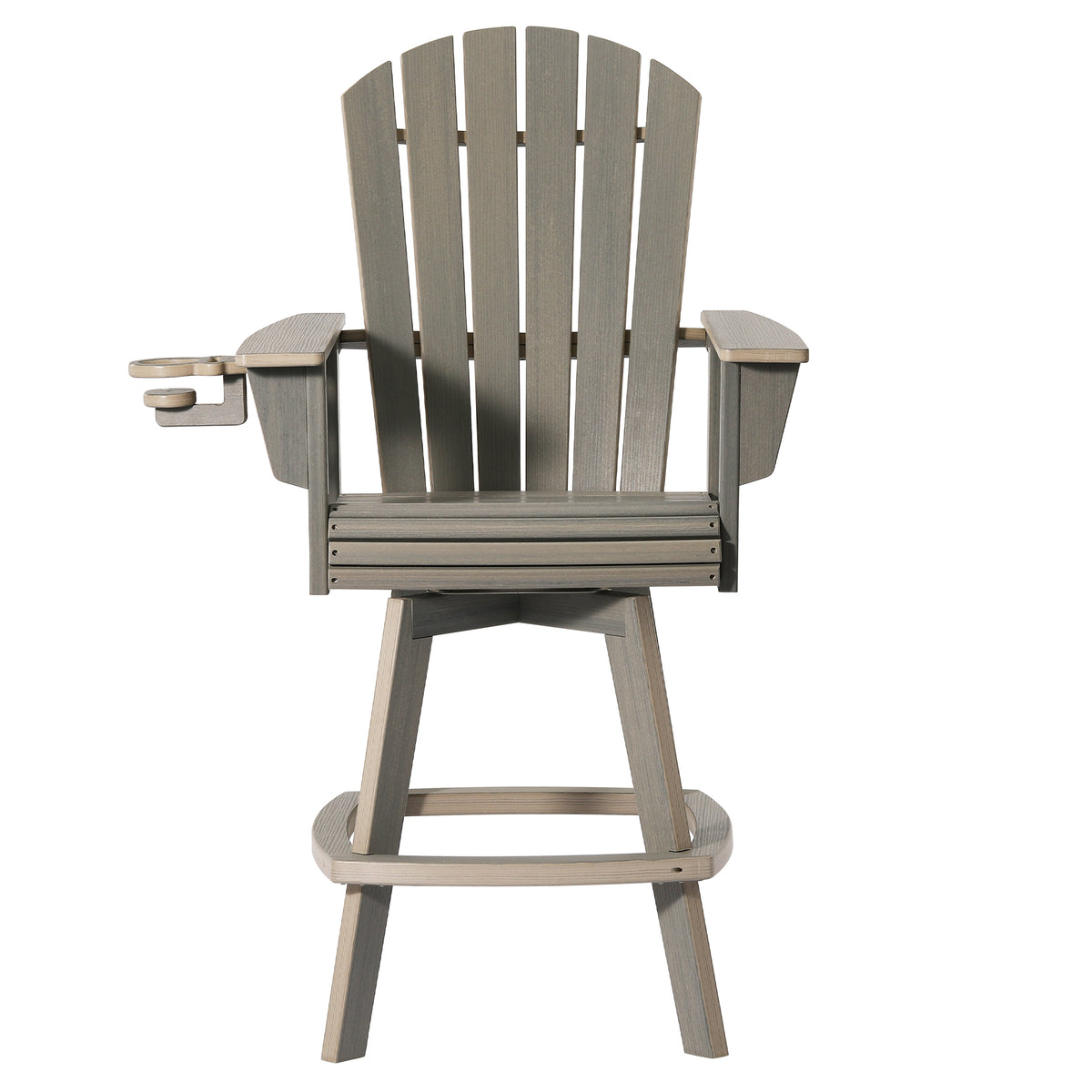 Heritage Ridge Adirondack Swivel Bar Chair With Cup Holder
