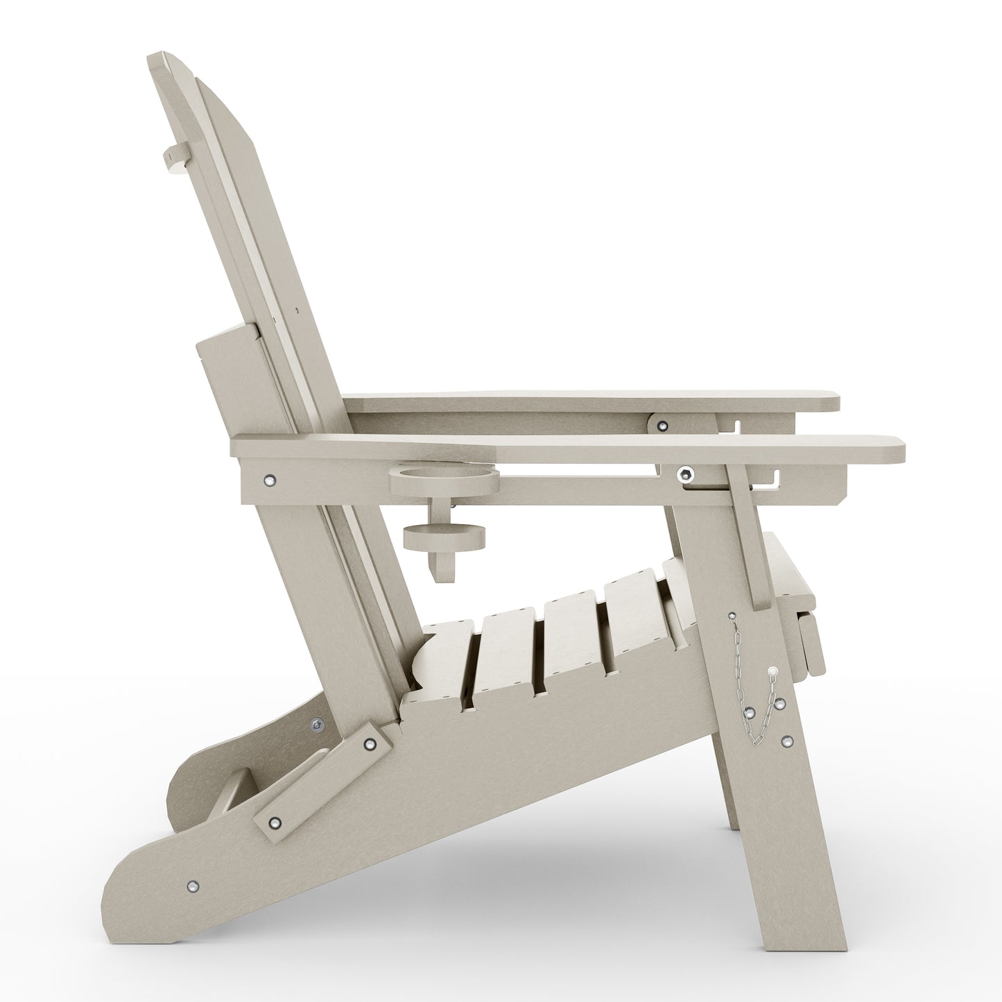 Chatham Folding Adjustable Adirondack Chair with Cup Holder and Hideaway Ottoman