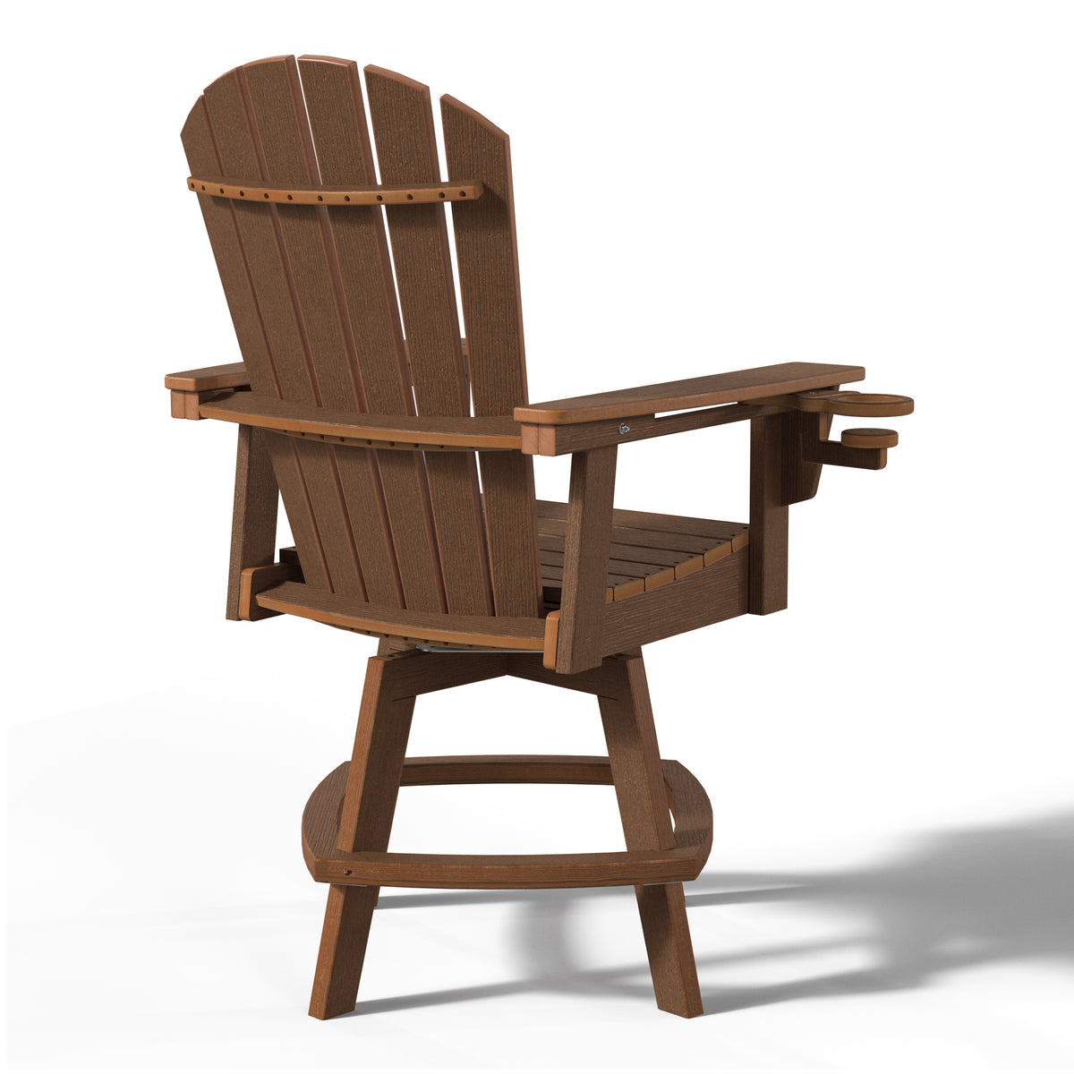 Heritage Ridge Adirondack Swivel Counter Chair With Cup Holder
