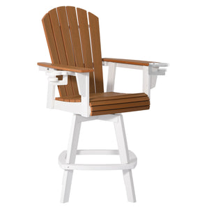 Heritage Ridge Adirondack Swivel Bar Chair With Cup Holder