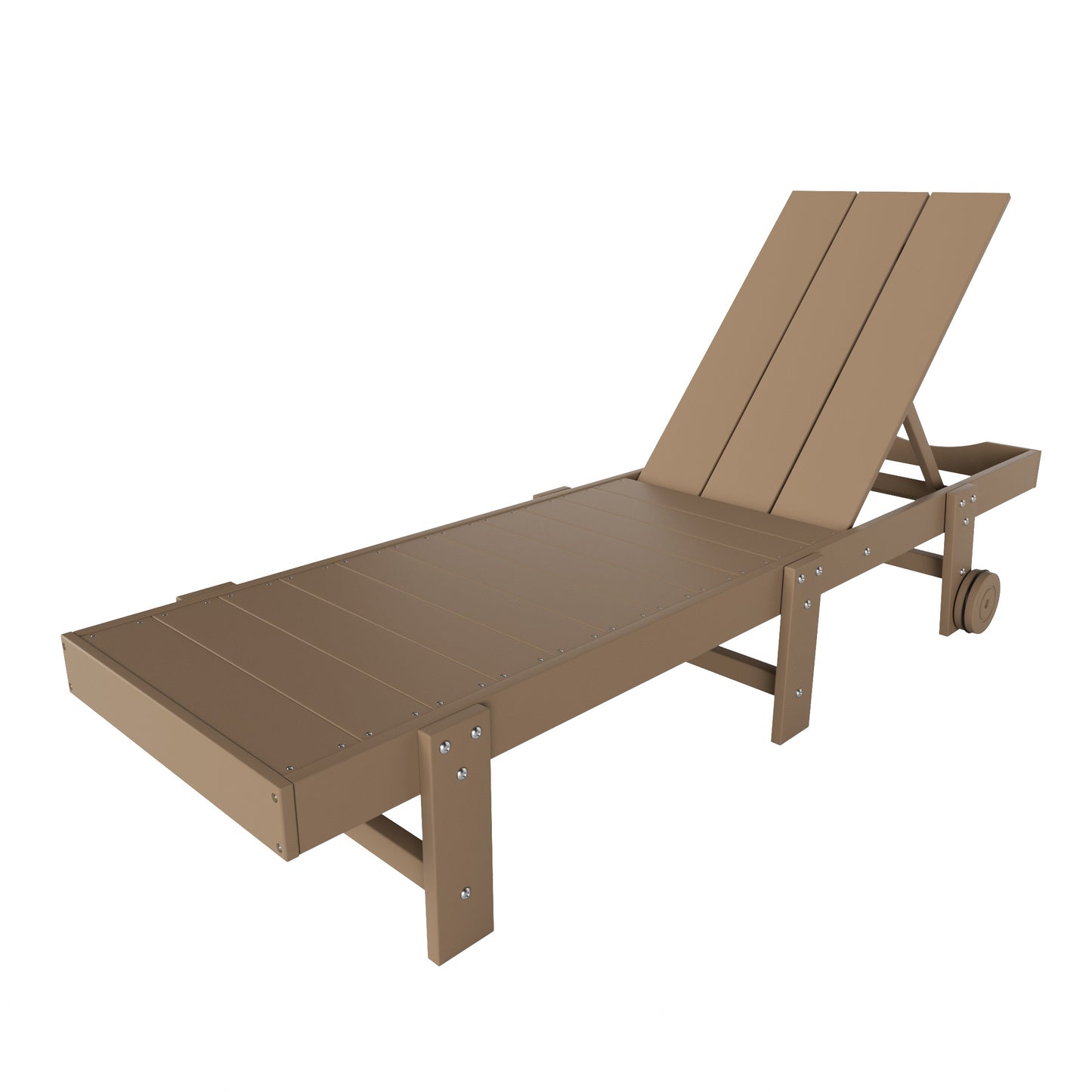 Malibu Modern All-Weather Outdoor Reclining Sun Lounger With Wheels
