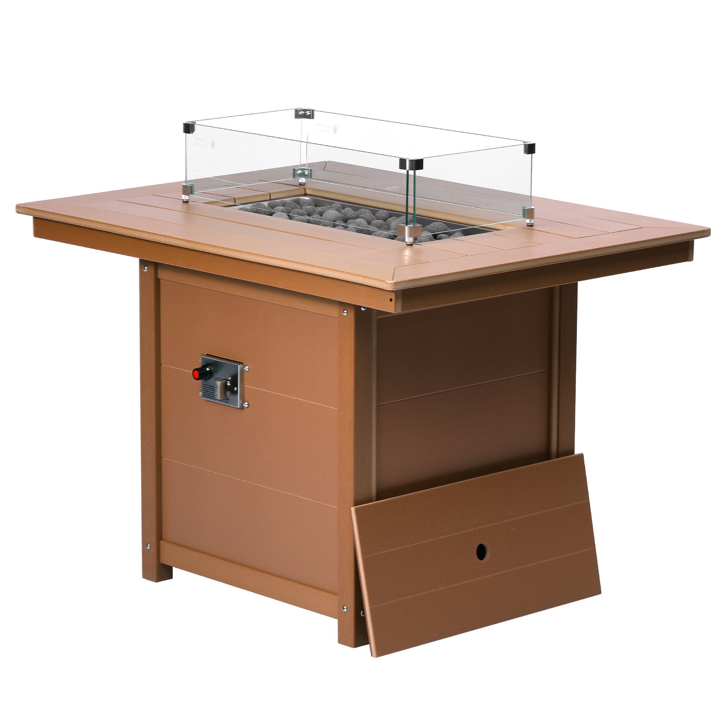 Sedona Rectangular 34" X 46" Dining Fire Pit Table