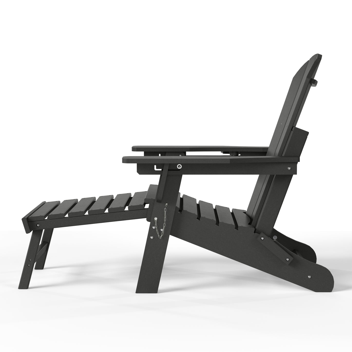 Chatham Folding Adjustable Adirondack Chair with Cup Holder and Hideaway Ottoman