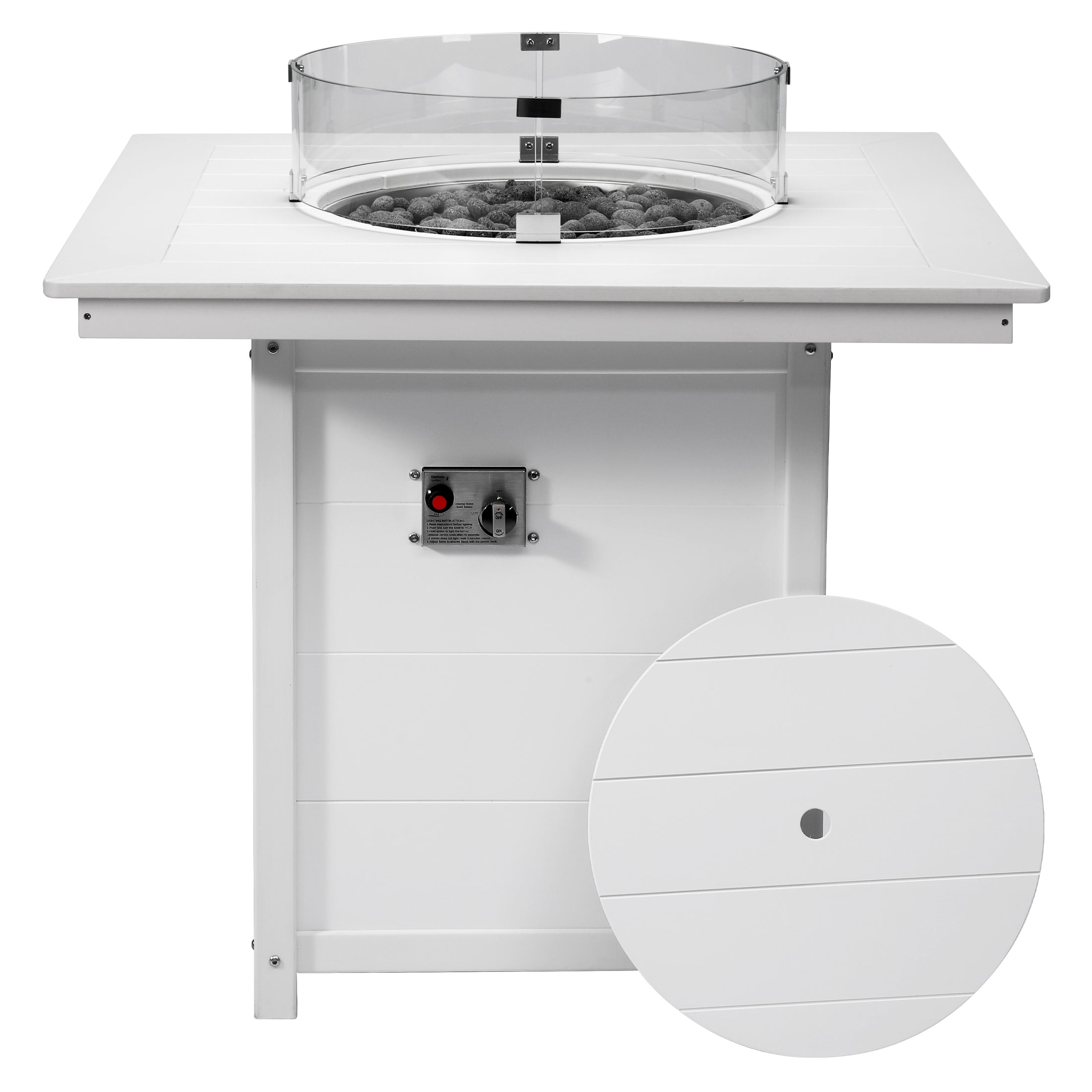 Sedona Square 42" Counter Fire Pit Table
