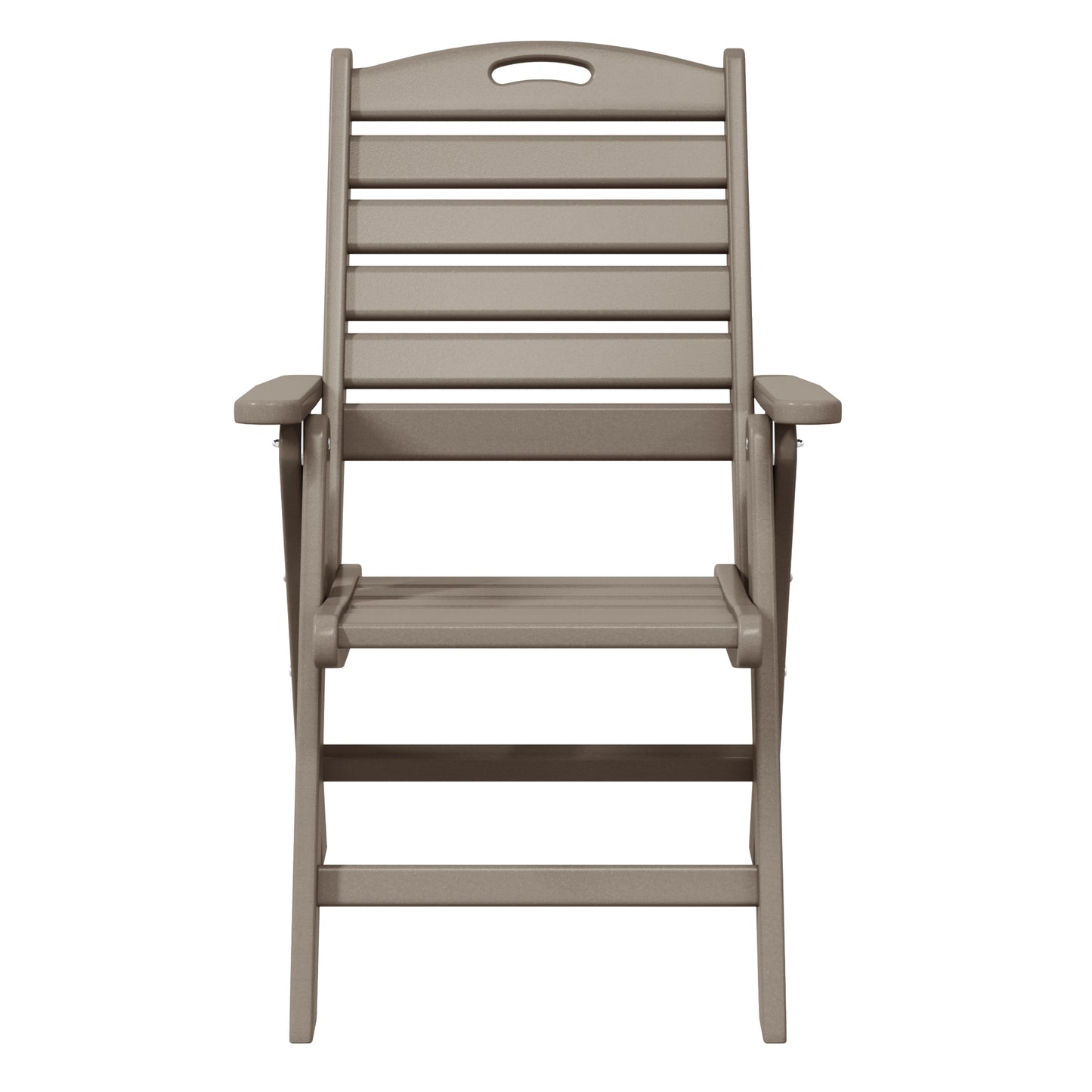 Aarhus All-Weather Outdoor Patio Folding Tall Back Dining Chair (38" High)