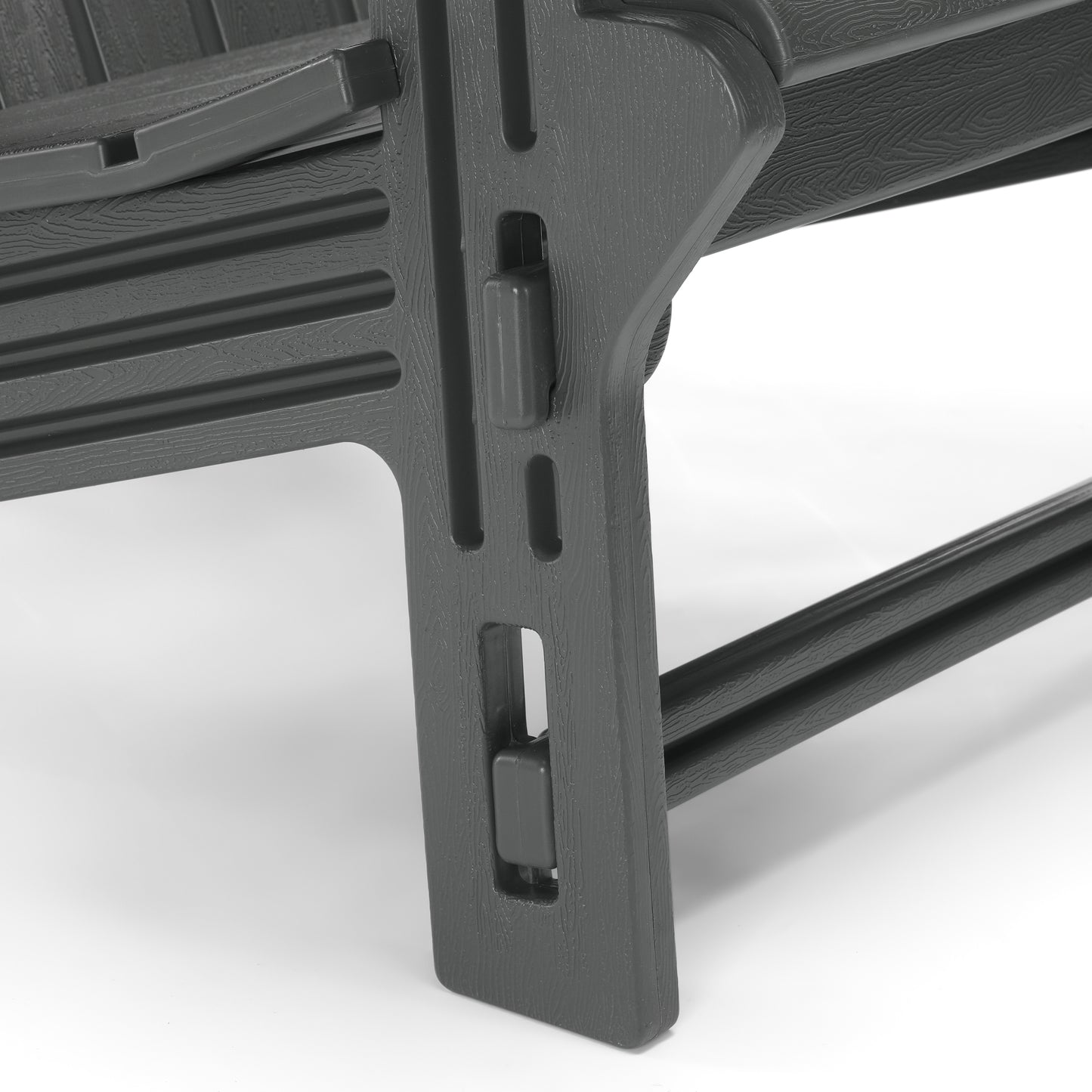 Set of Snap'n Lock Adirondack Chairs with Connecting Wedge Table (No Tools or Hardware)