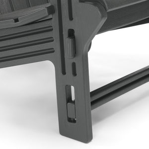 Set of Snap'n Lock Adirondack Chairs with Connecting Wedge Table (No Tools or Hardware)