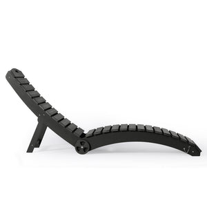 Key West Folding Pool Lounge Chair with Wheels