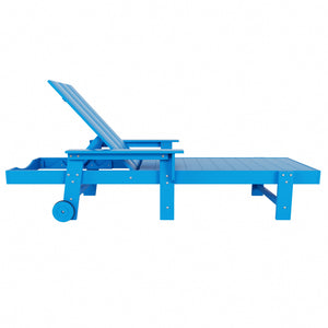 Malibu Modern All-Weather Outdoor Reclining Sun Lounger With Arm Rests & Wheels