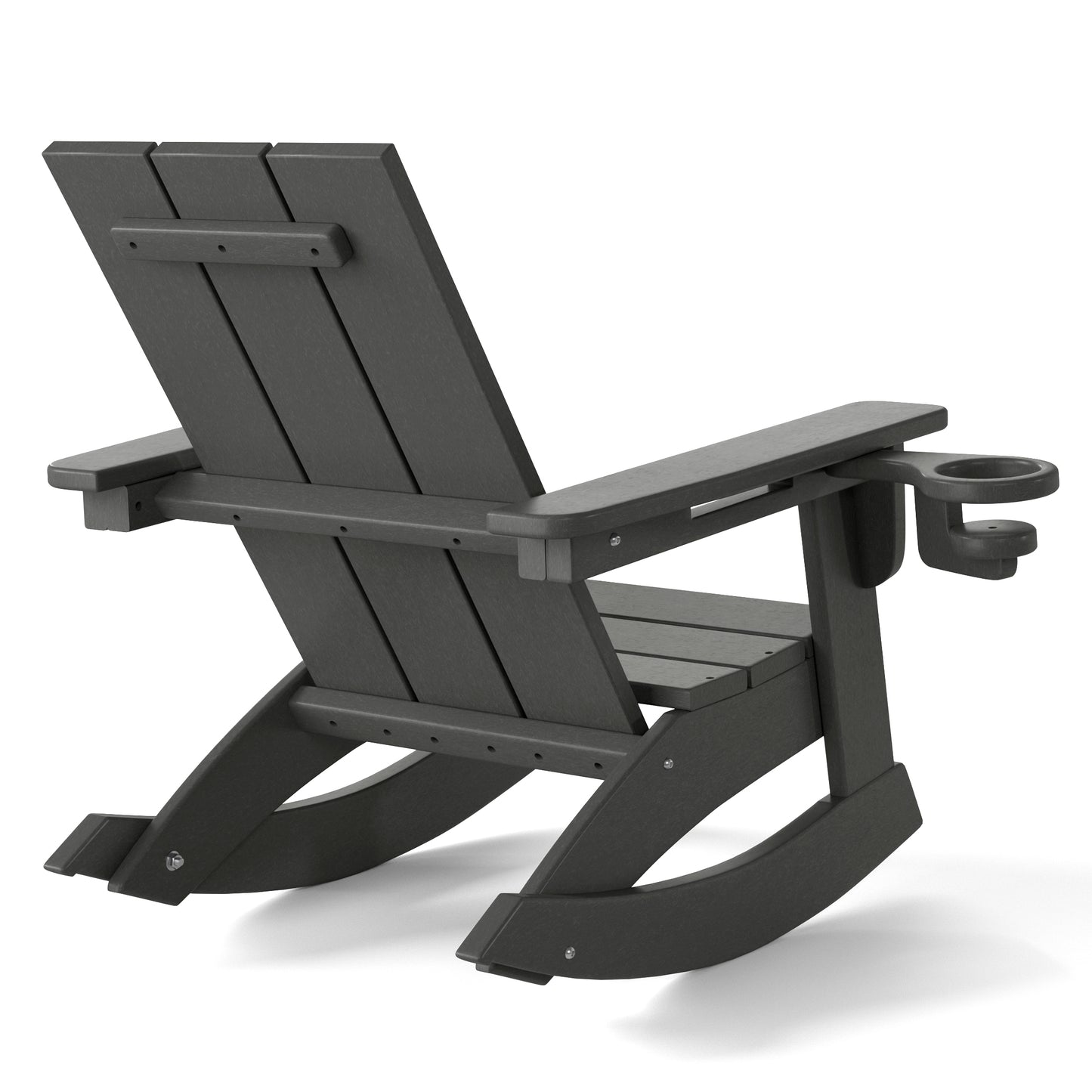 Tiny Terraces Kids Modern Adirondack Rocking Chair with Cup Holder (Set of 2)