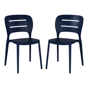Patio Stacking Dining Side Chair (Set of 2)