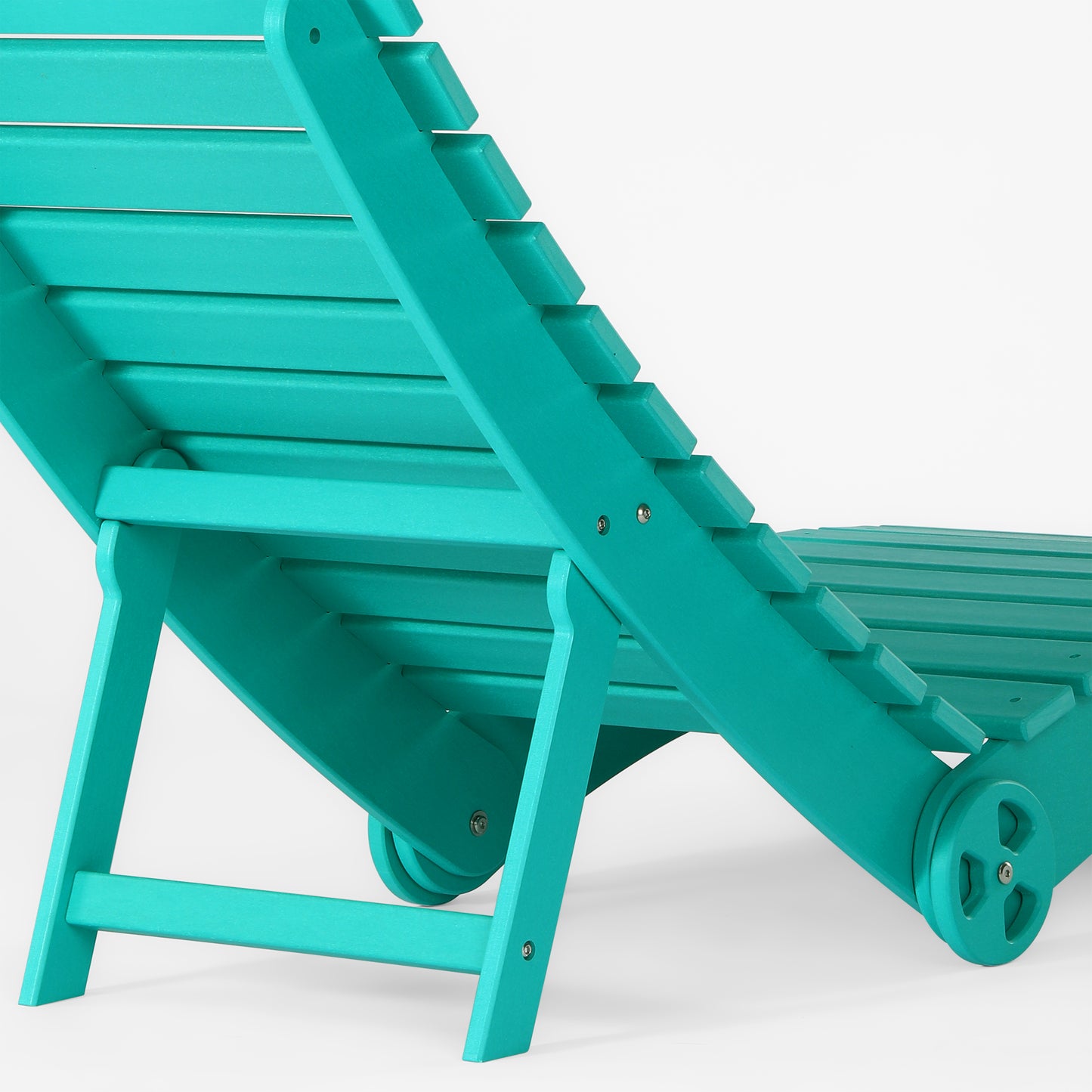 Key West Folding Pool Lounge Chair with Wheels