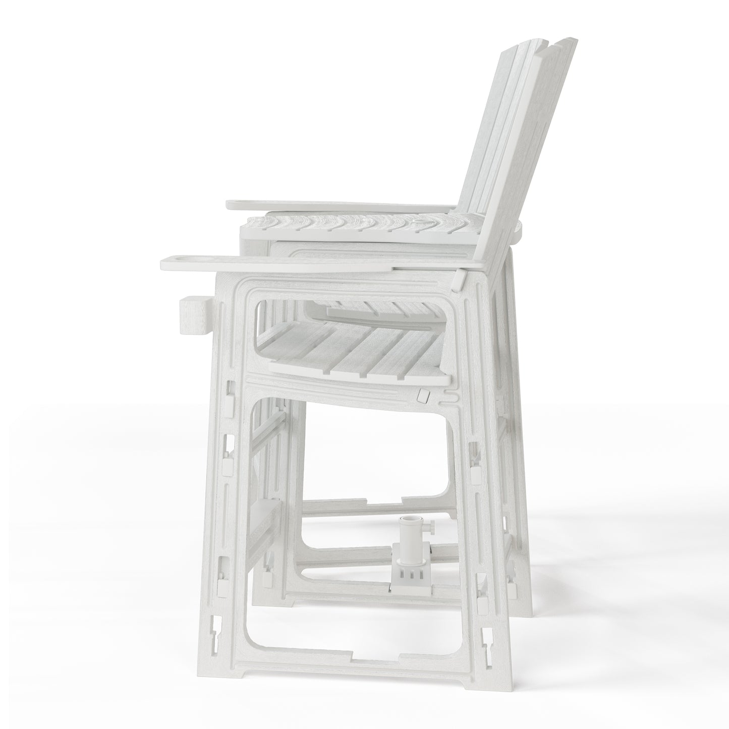 Snap’n Lock Adirondack Balcony Two-Chair Set with Connecting Wedge Table (No Tools or Hardware Required)
