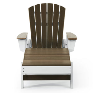 Heritage Ridge Adirondack Chaise Lounge with Arms and Wheels With Cup Holder