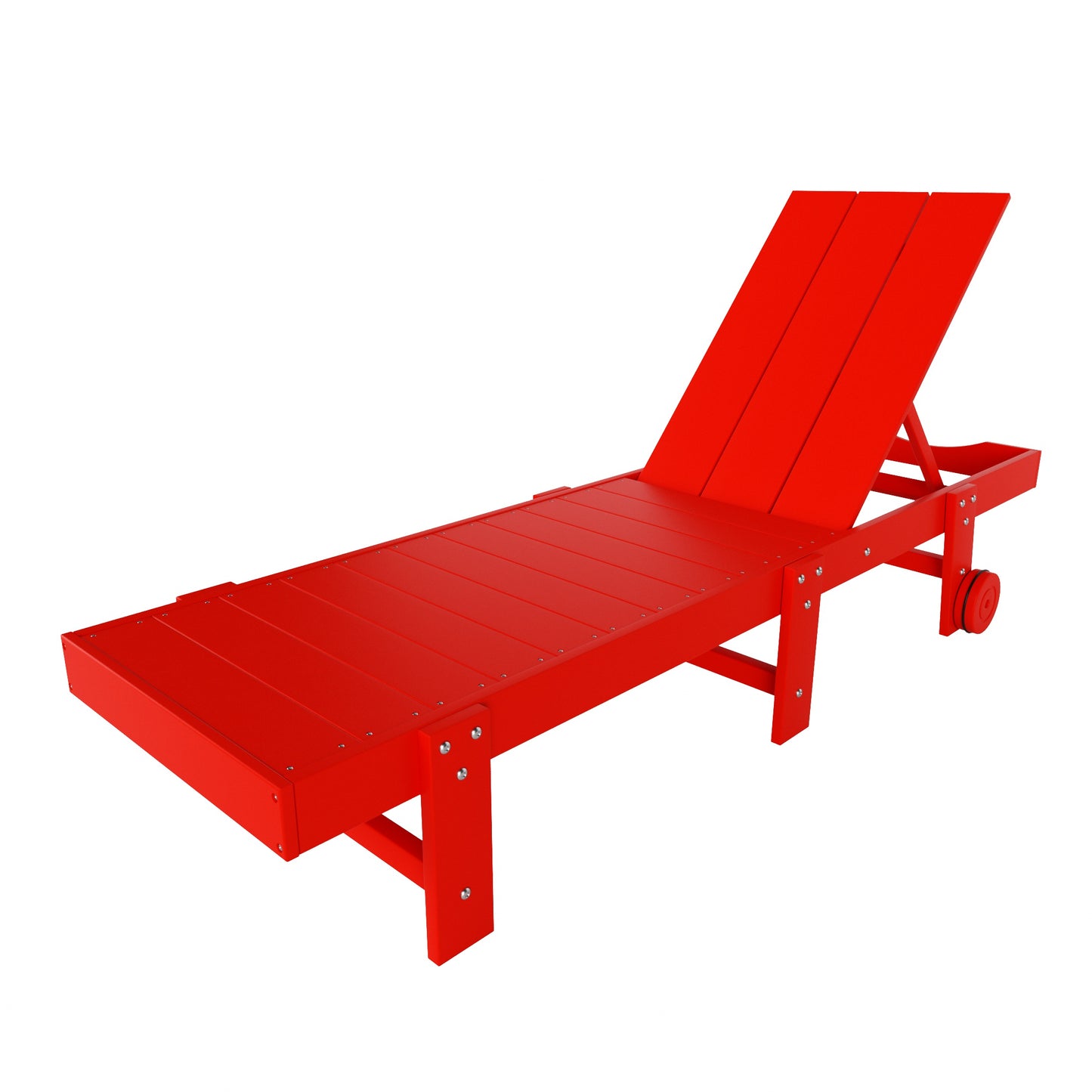 Malibu Modern All-Weather Outdoor Reclining Sun Lounger With Wheels