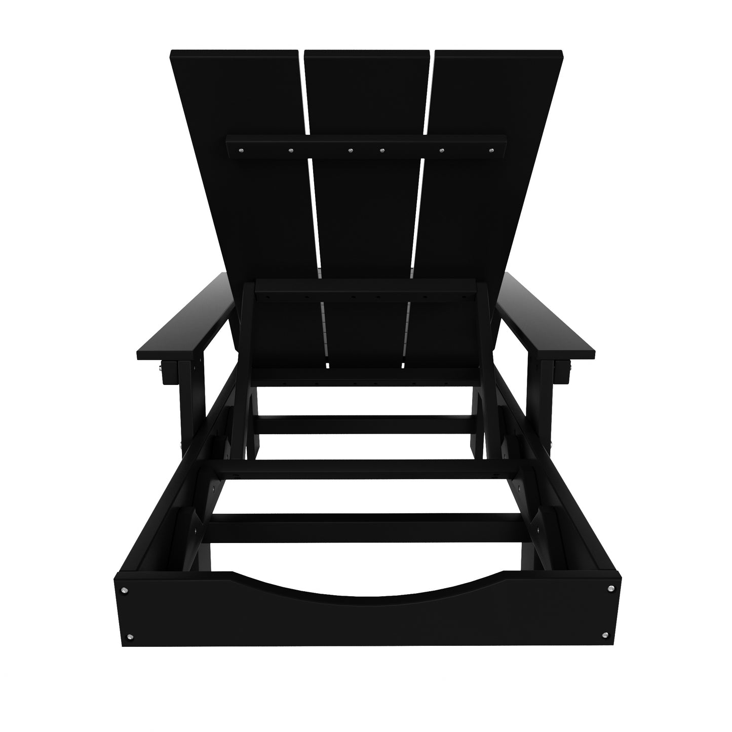 Malibu Modern All-Weather Outdoor Reclining Sun Lounger With Arm Rests & Wheels
