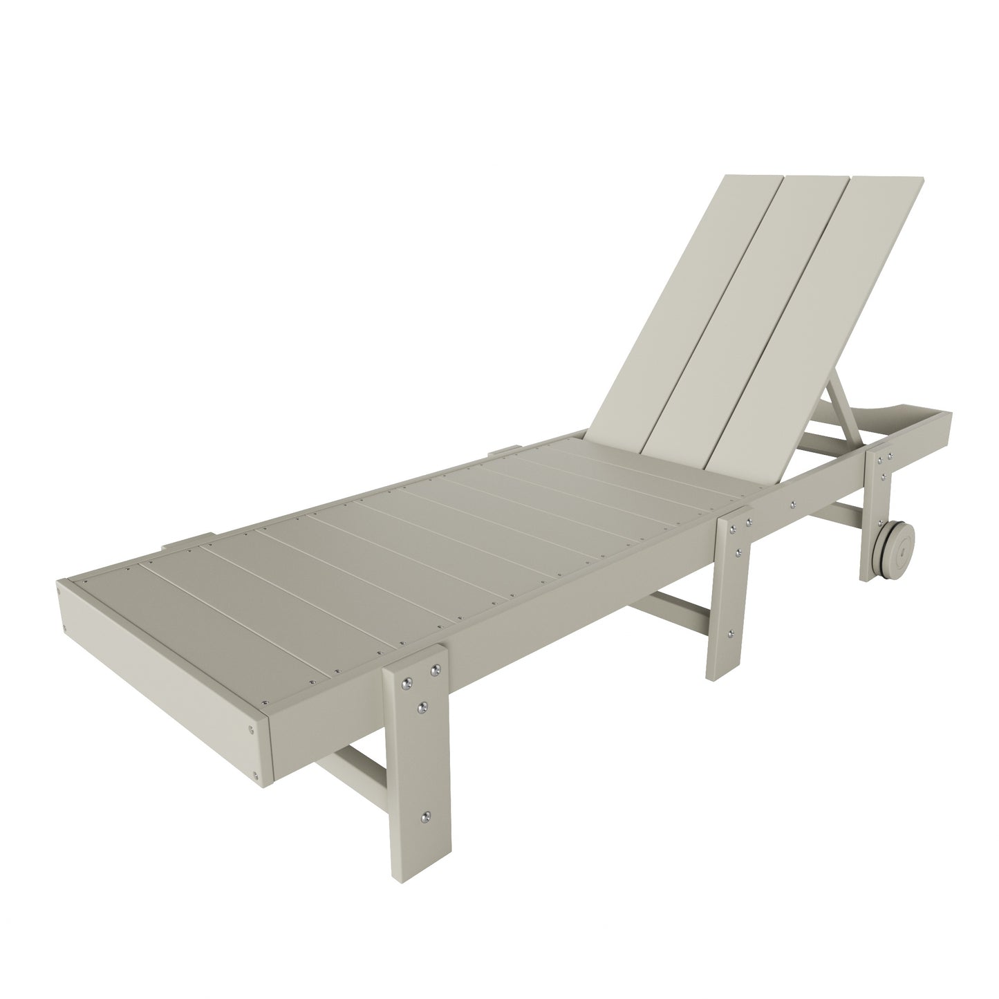 Malibu Modern All-Weather Outdoor Reclining Sun Lounger With Wheels