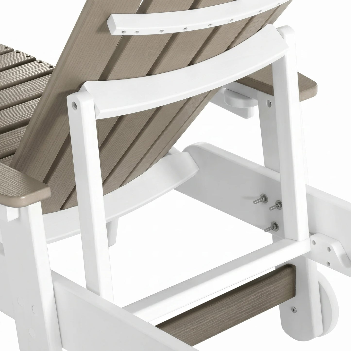 Heritage Ridge Adirondack Chaise Lounge with Arms and Wheels With Cup Holder